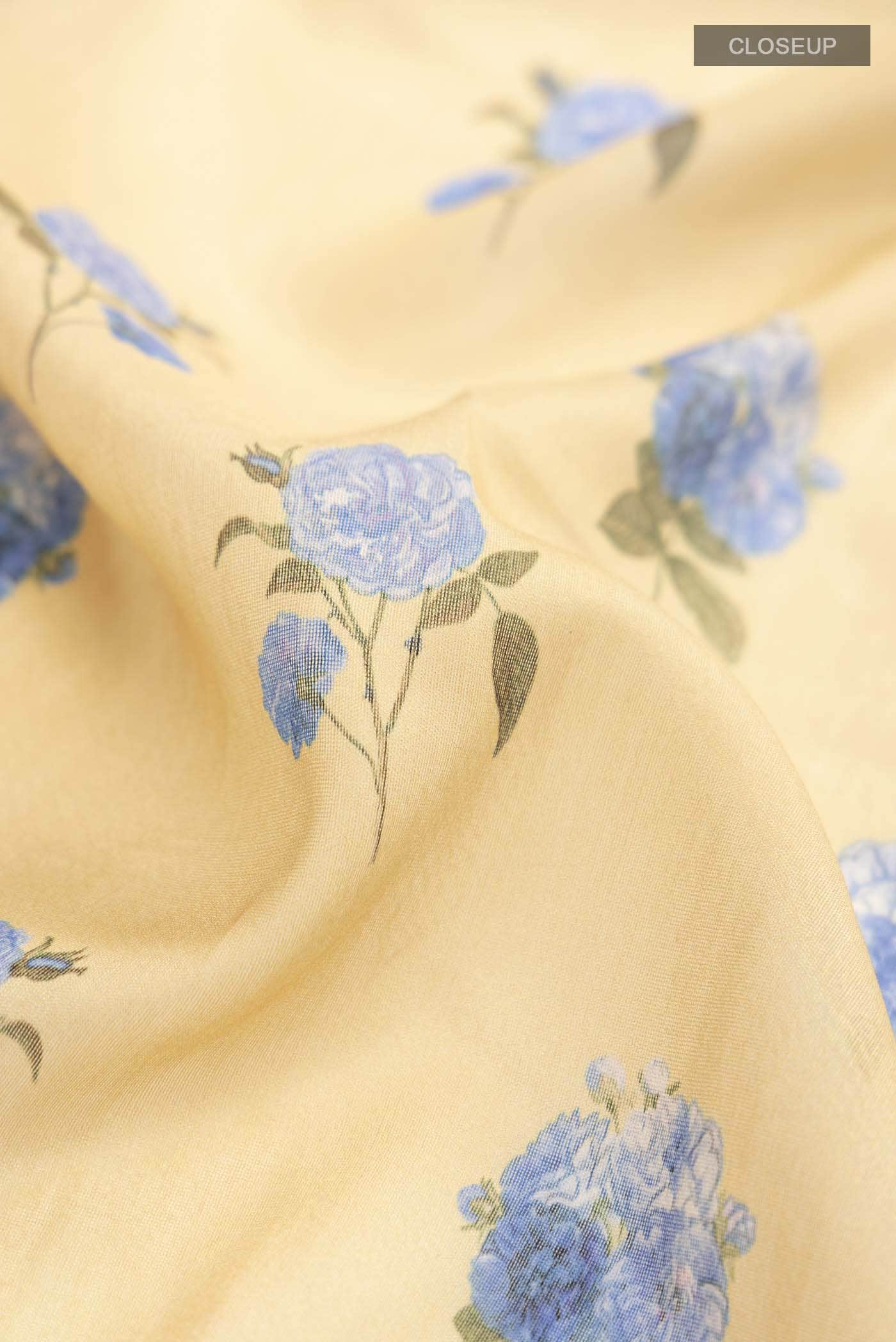 Beige Tussar Silk Saree - Image 2