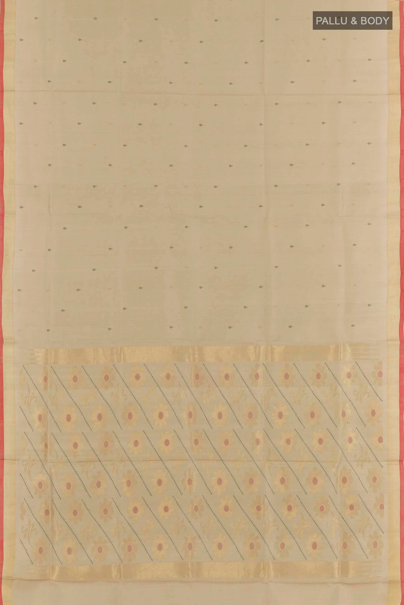 Beige Uppada Silk Saree - Image 3