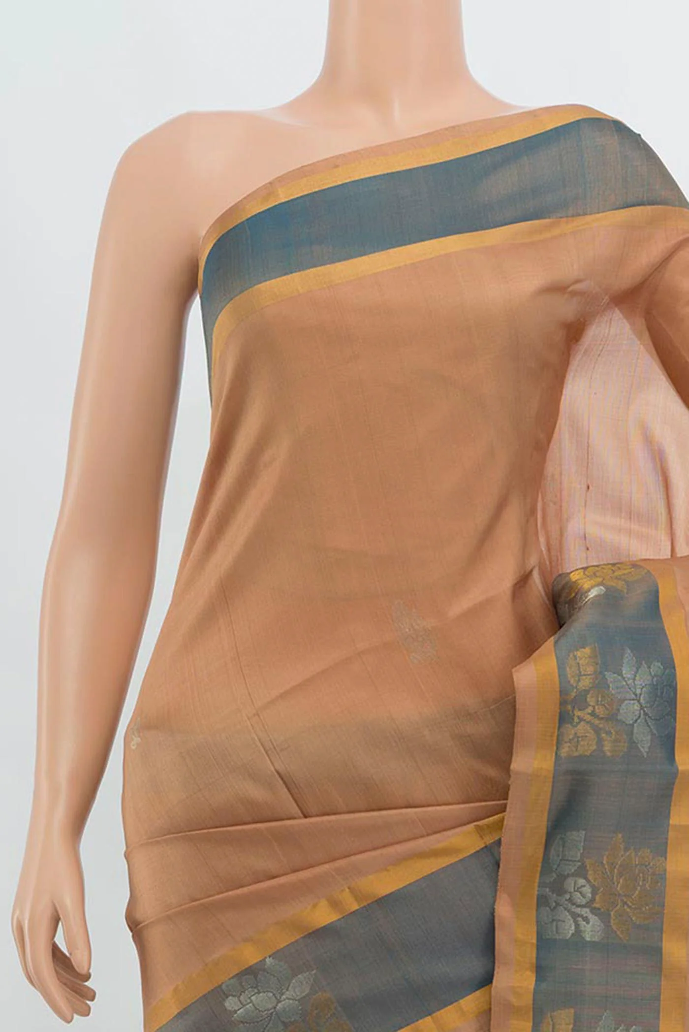 Sandal Uppada Silk Saree - Image 2