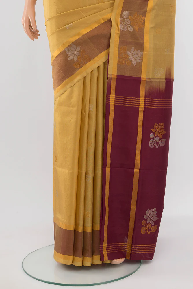Sandal Uppada Silk Saree - Image 3