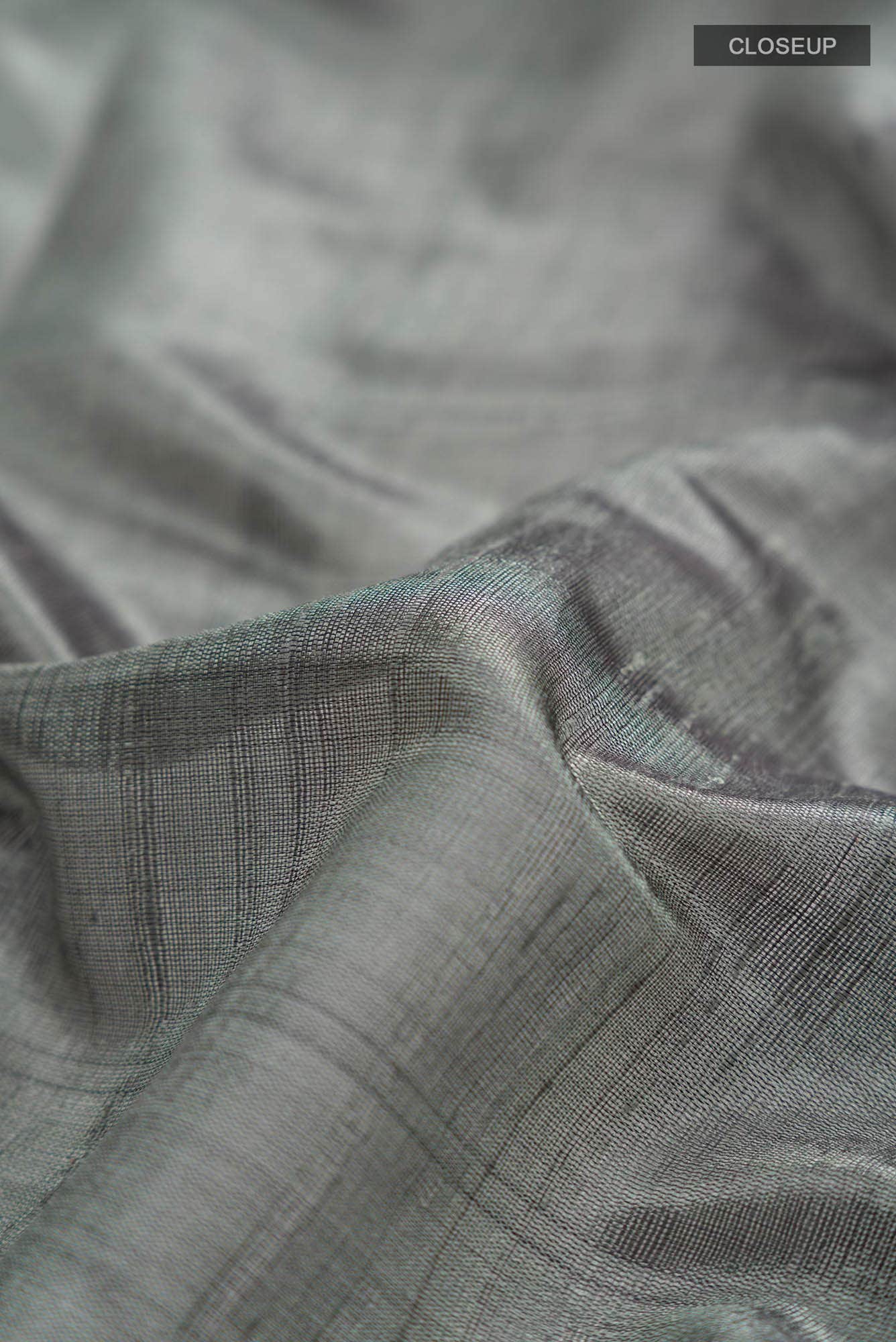 Bhavi-Sage Green Bhagalpuri Tussar Silk Saree - Image 4