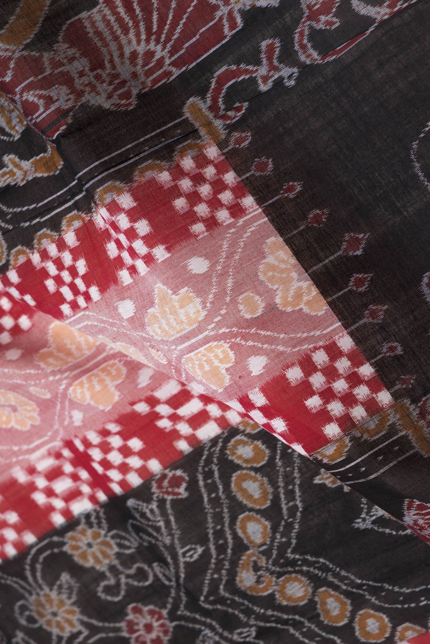 Multi Color Double Ikat Saree - Image 2