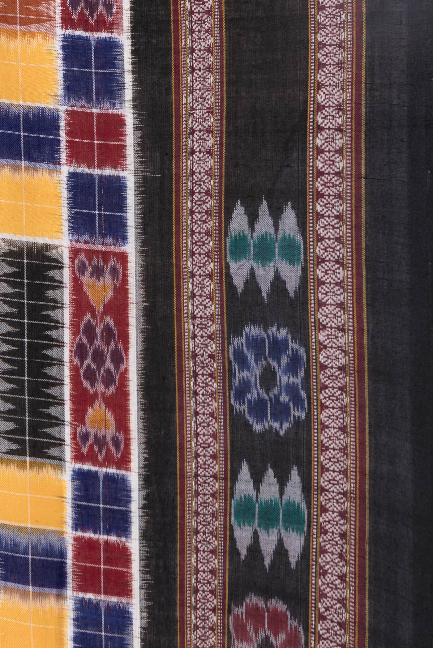 Multi Color Double Ikat Saree - Image 3