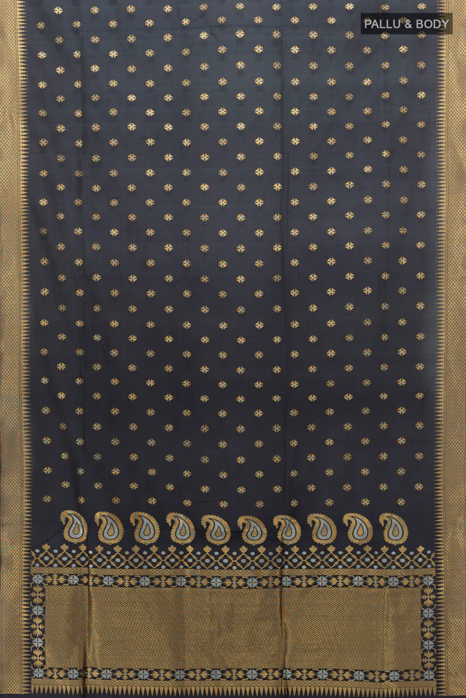 Black Banarasi Silk Saree - Image 5
