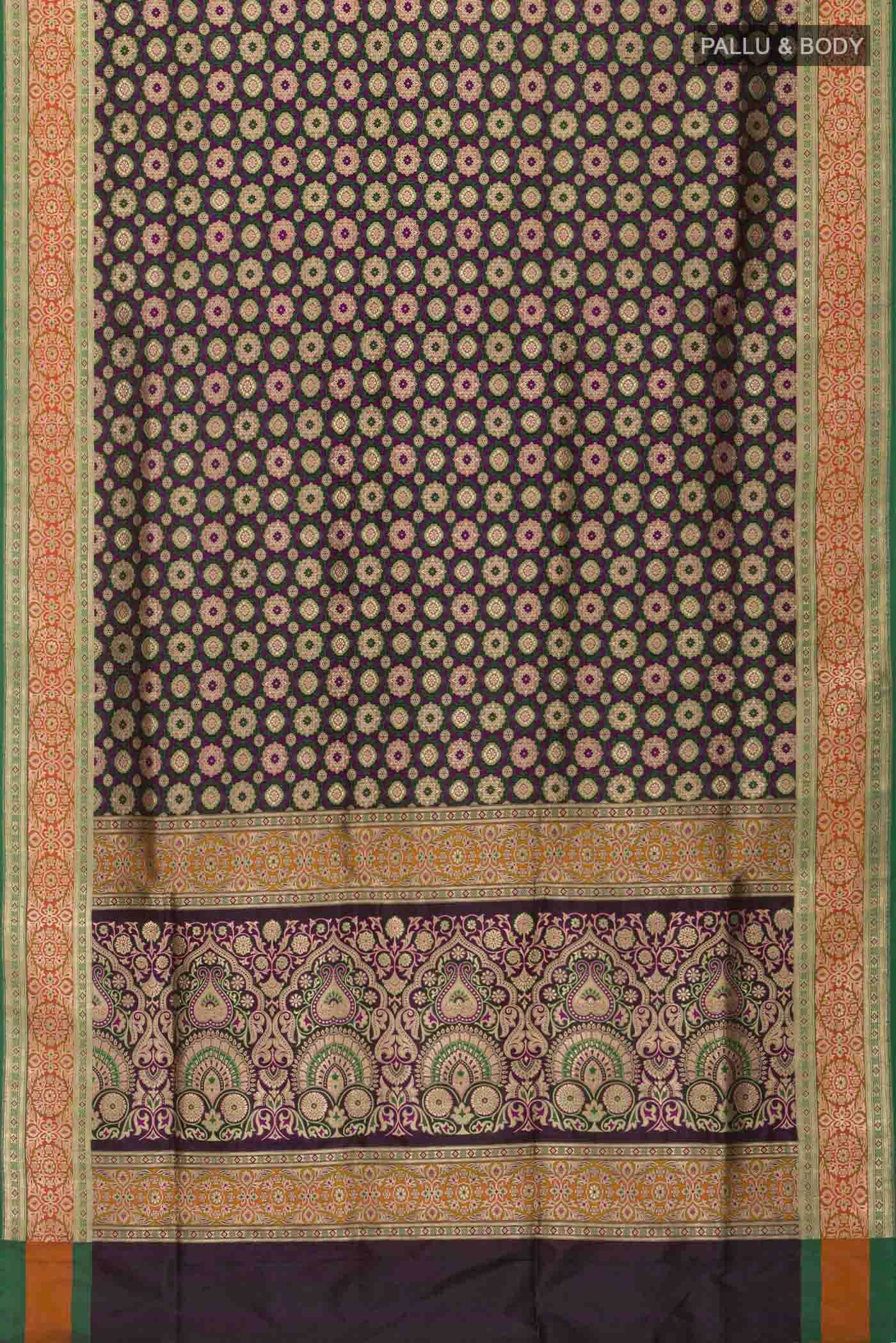 Black Banarasi Silk Saree - Image 4
