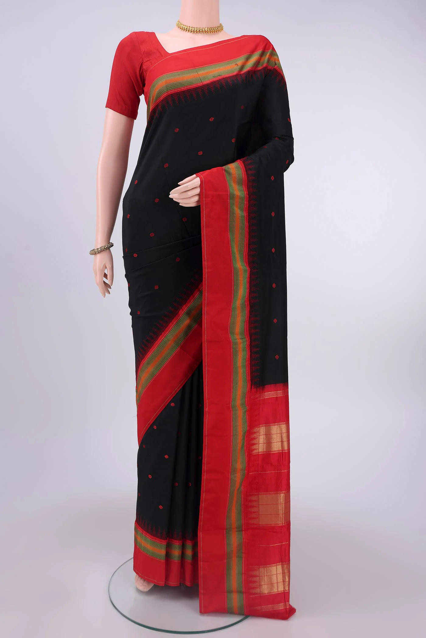 Black Bangalore Silk - kadyal Saree