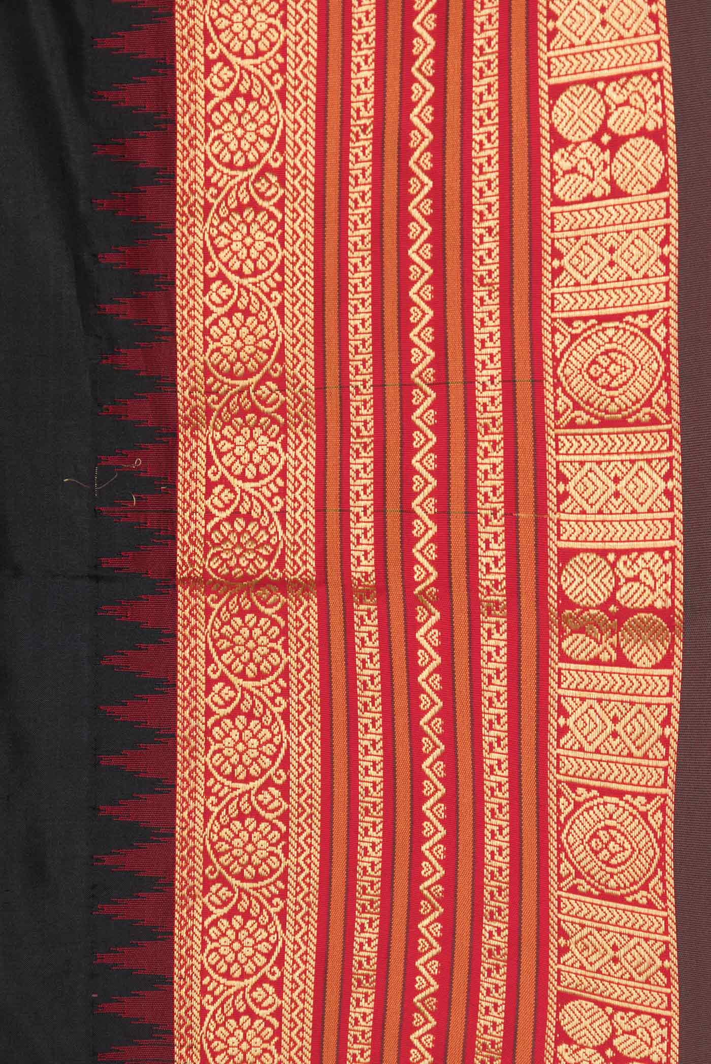 Black Bangalore Silk Saree - Image 3