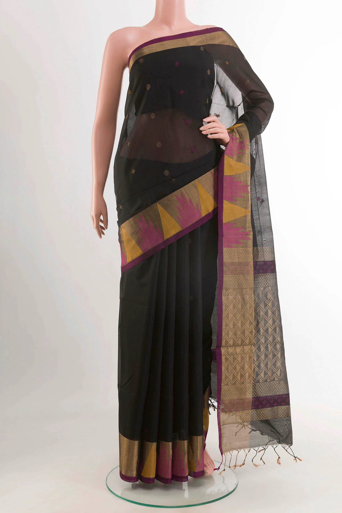 Black Silk Cotton Saree