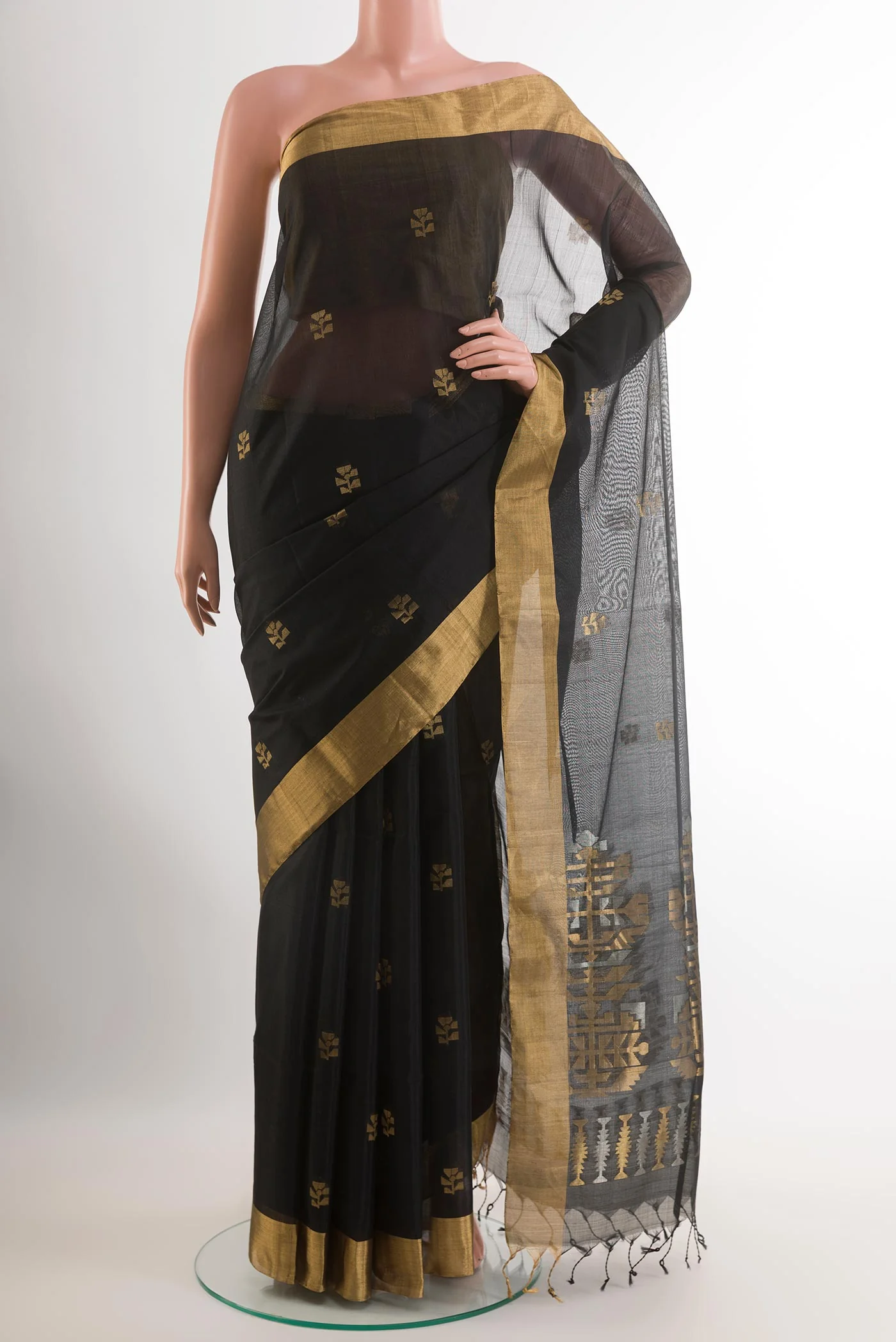 Black Silk Cotton Saree