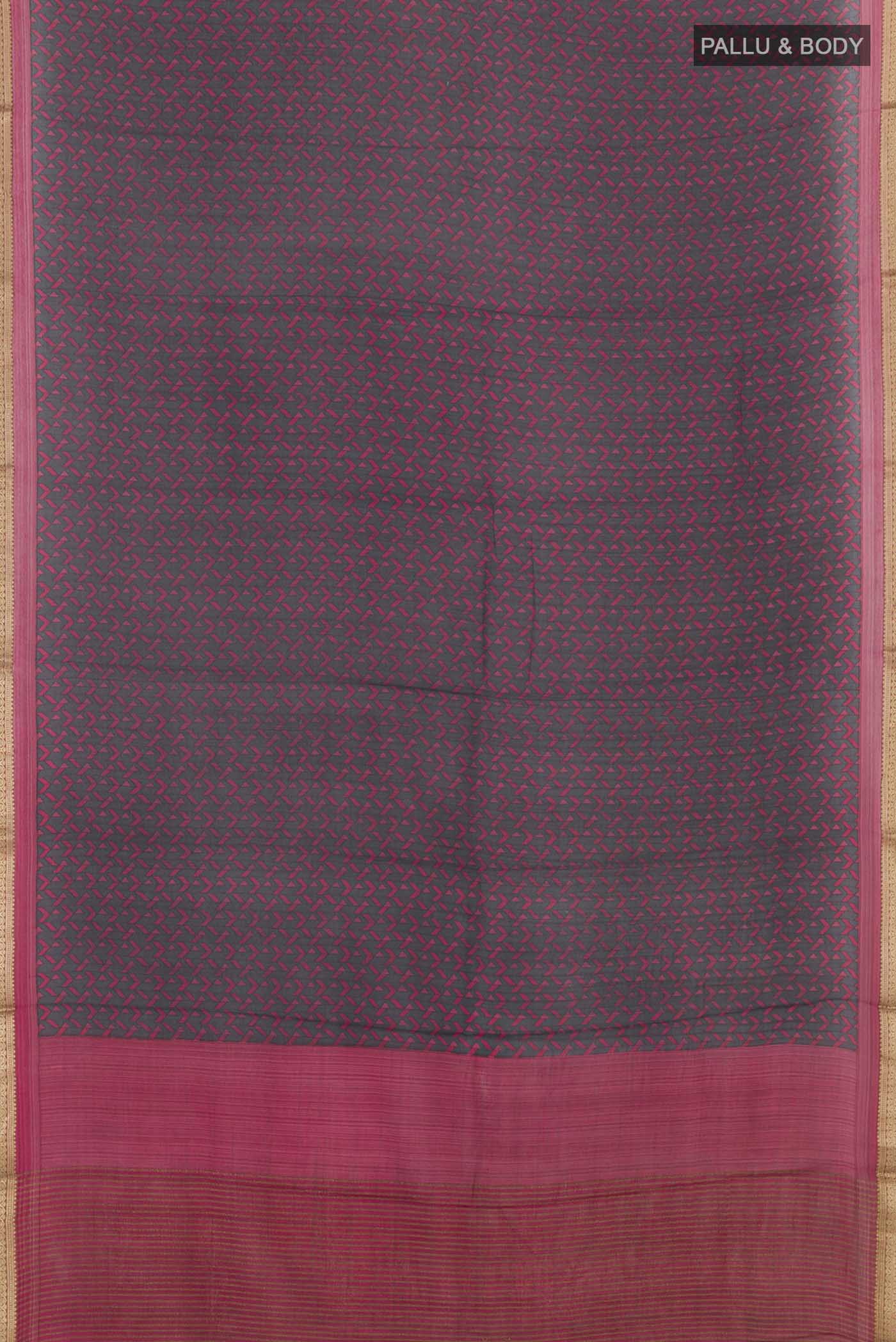 Black Crepe Saree - Image 4