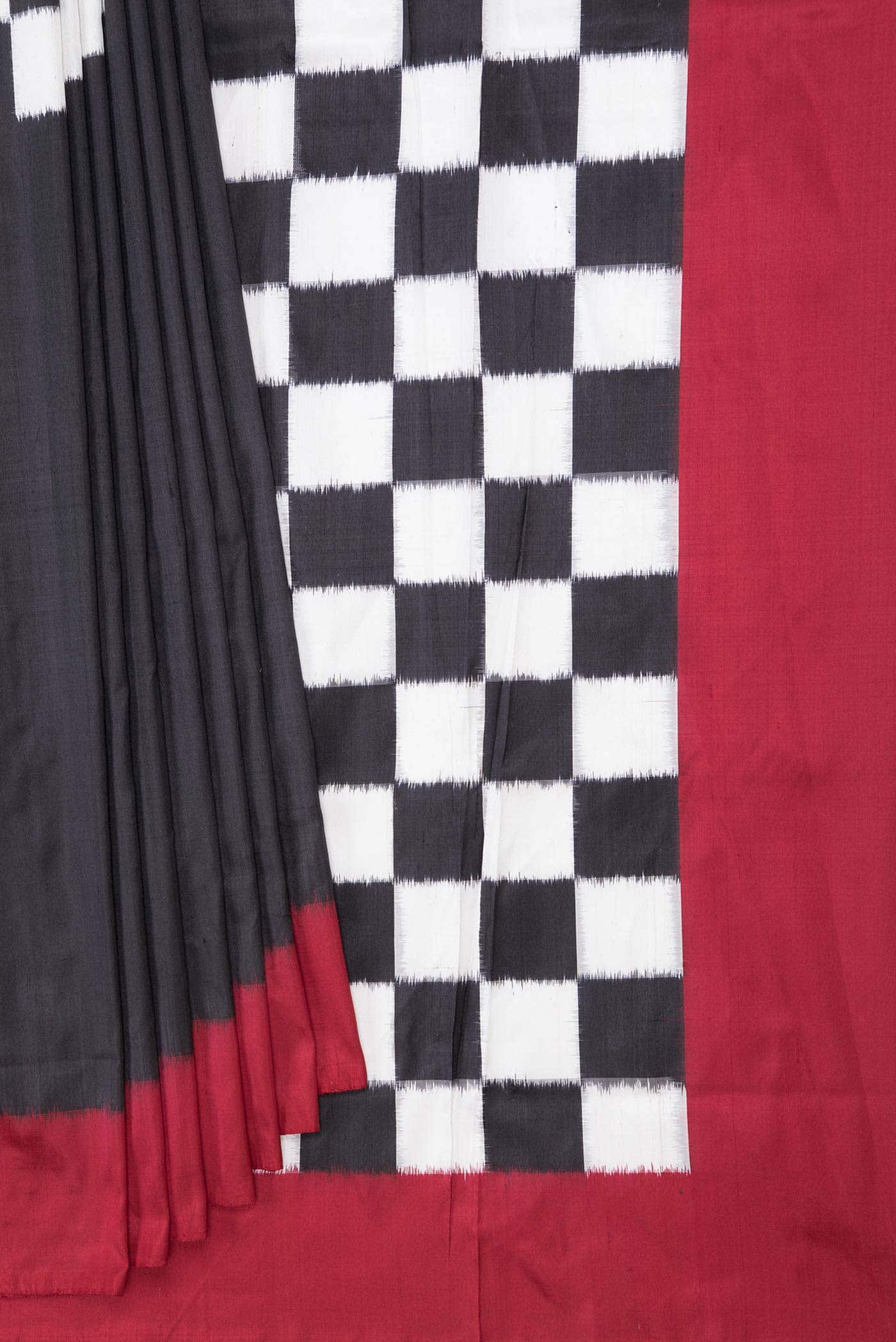 Black Double Ikat Saree - Image 2