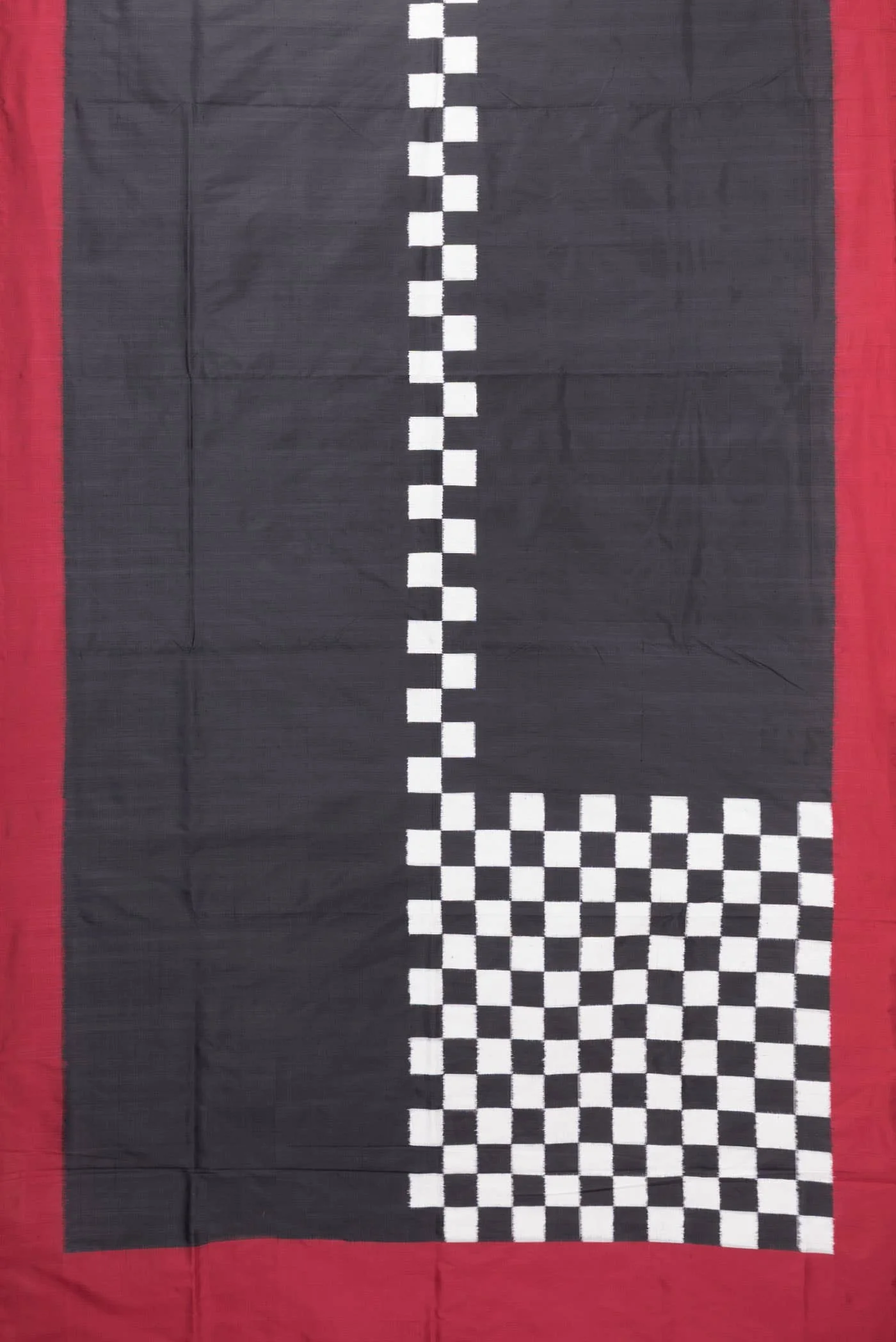 Black Double Ikat Saree - Image 4