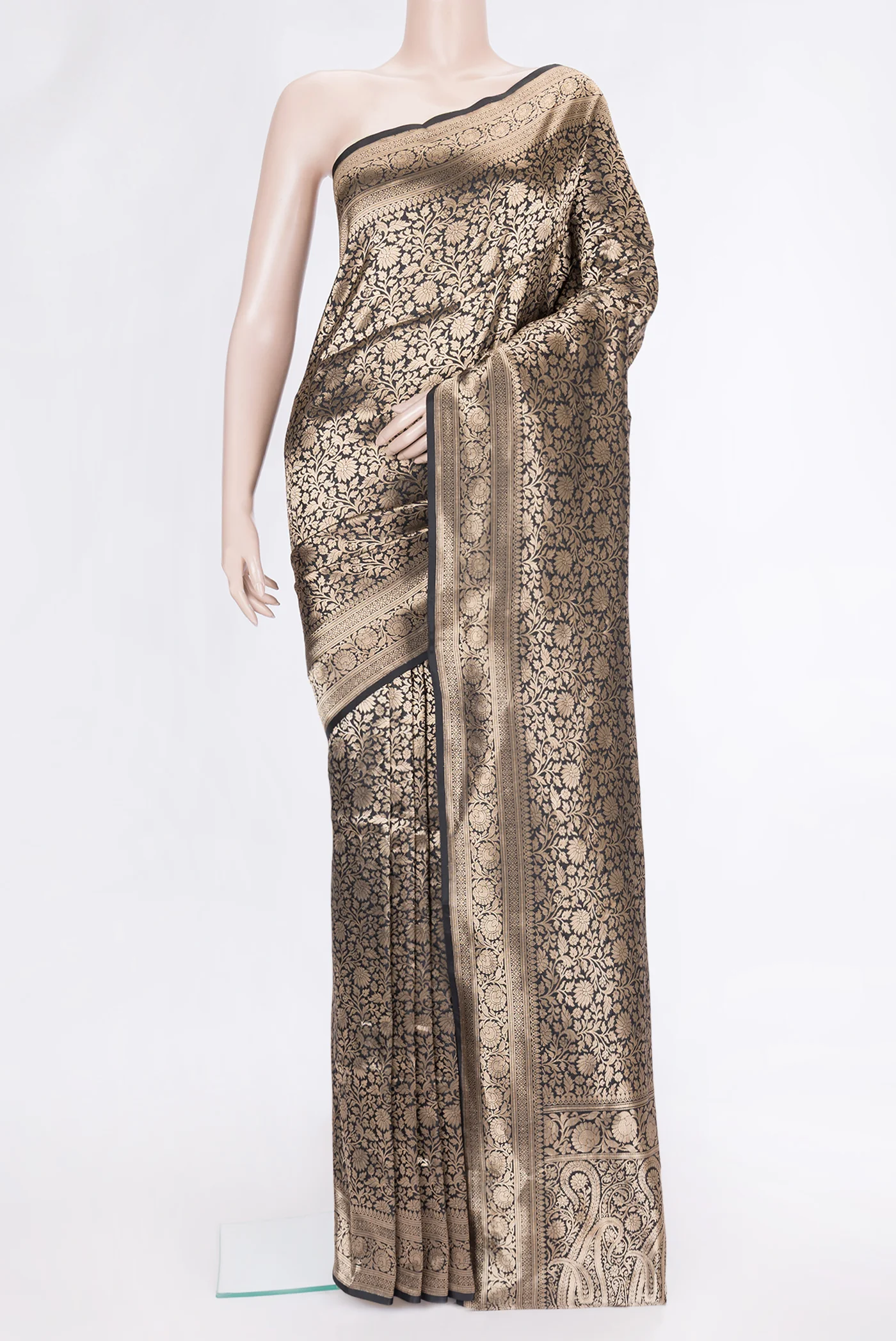 Black Banarasi Silk Saree