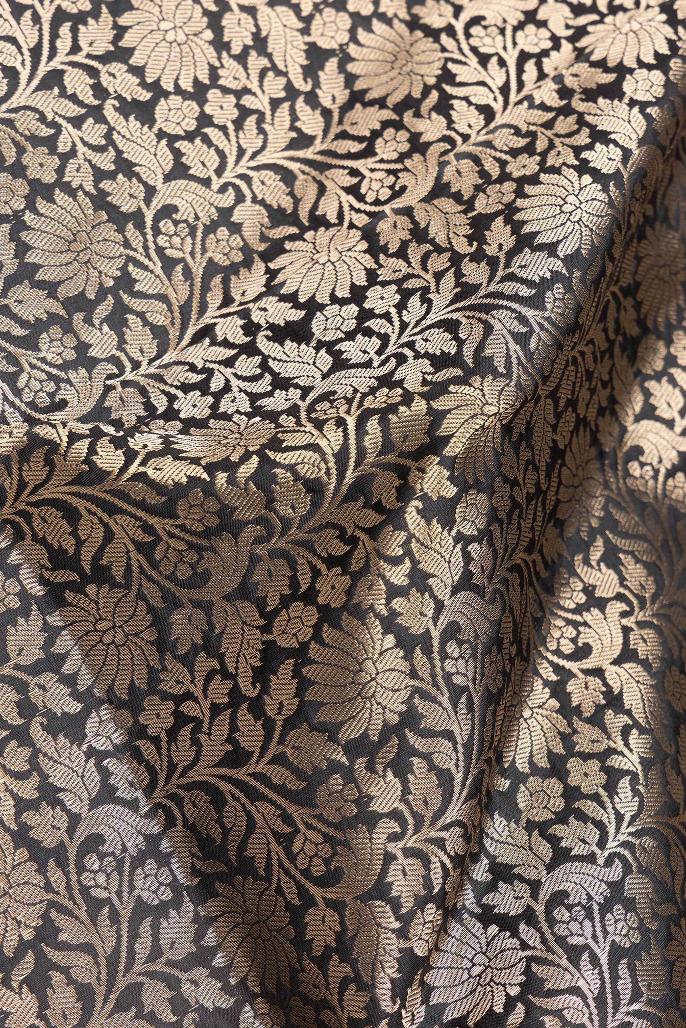 Black Banarasi Silk Saree - Image 2