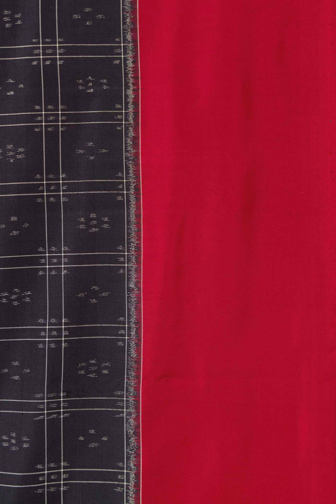 Black Dual Tone Double Ikat Saree - Image 3