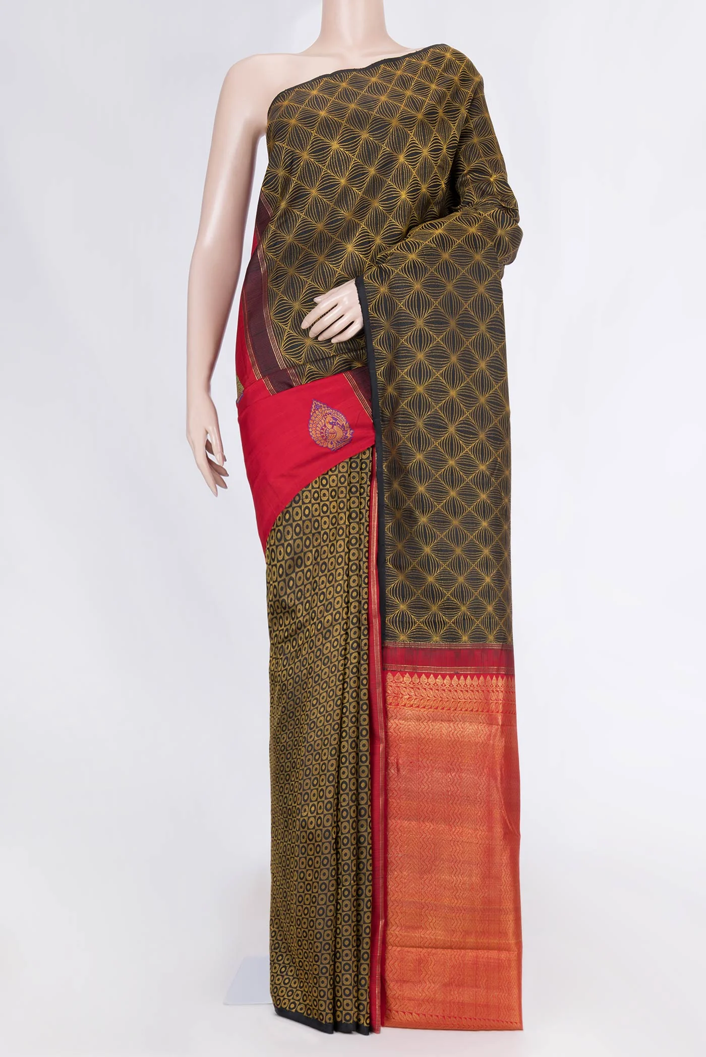 Multi Color Kanjivaram Silk Saree