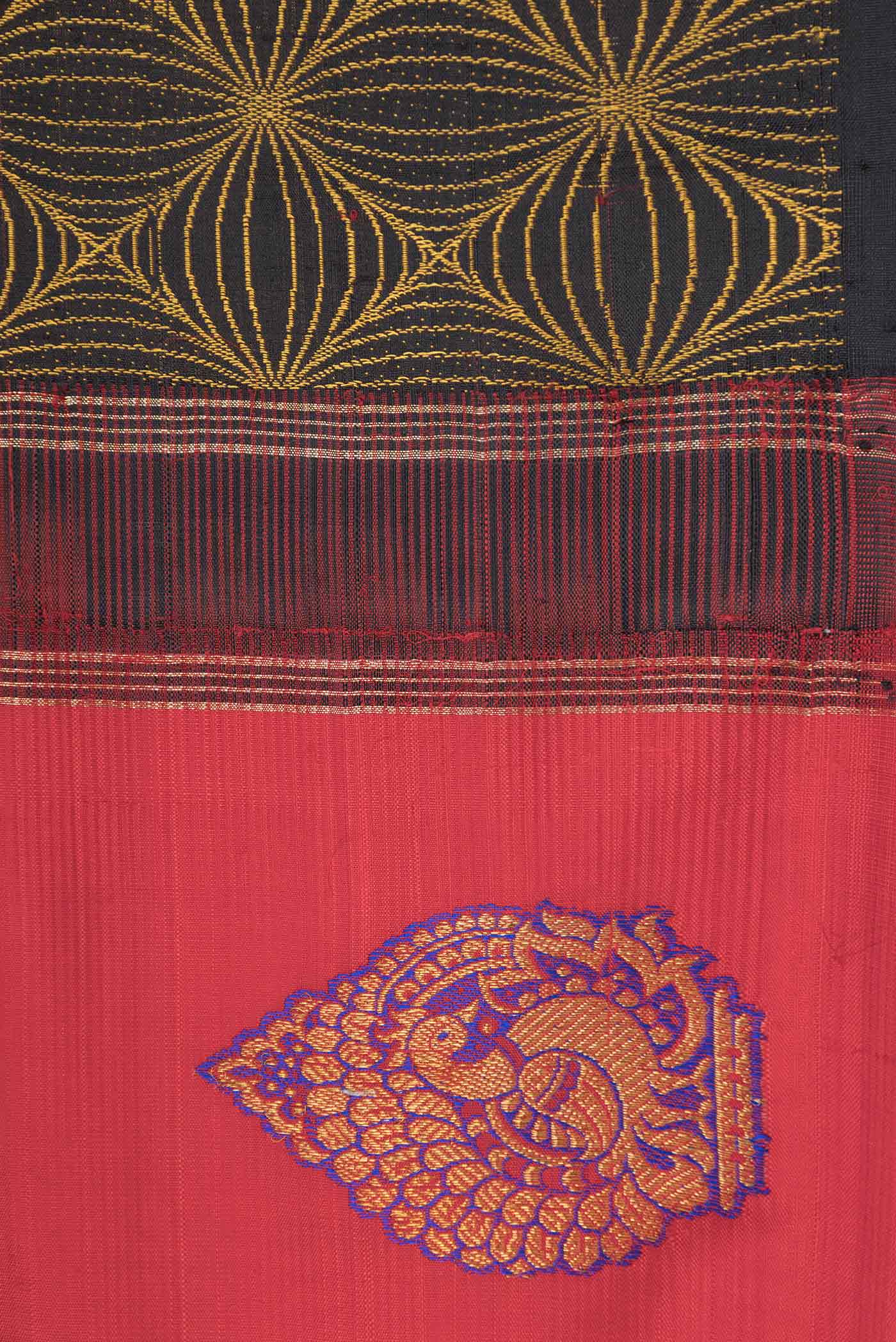 Multi Color Kanjivaram Silk Saree - Image 3