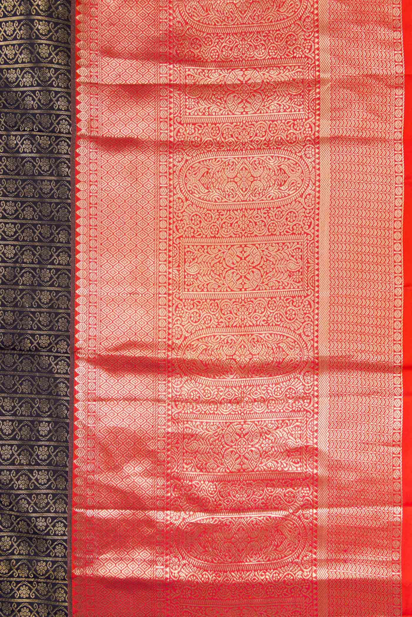 Black Kanchipuram Silk Saree - Image 3