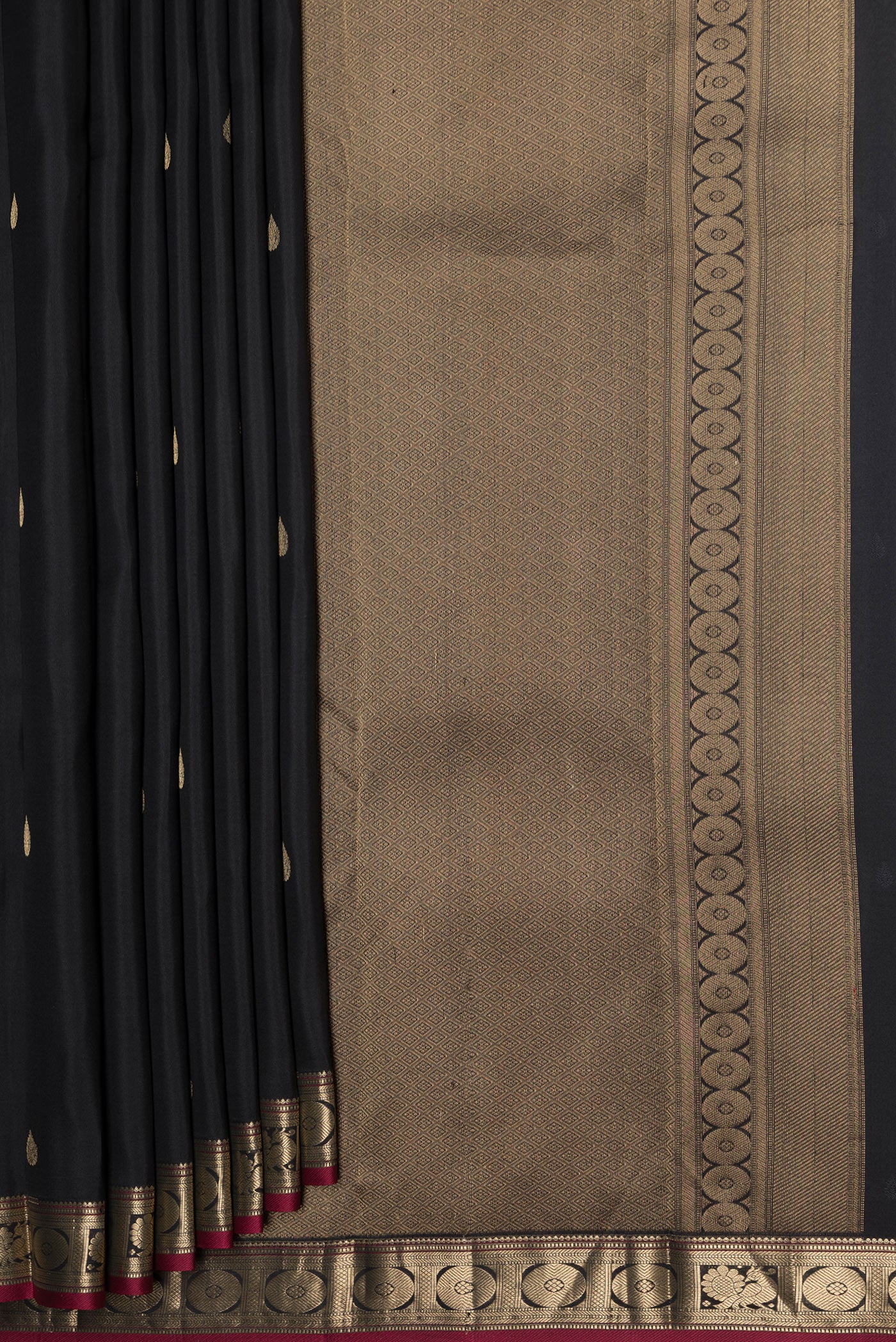 Black Kanchipuram Silk Saree - Image 4
