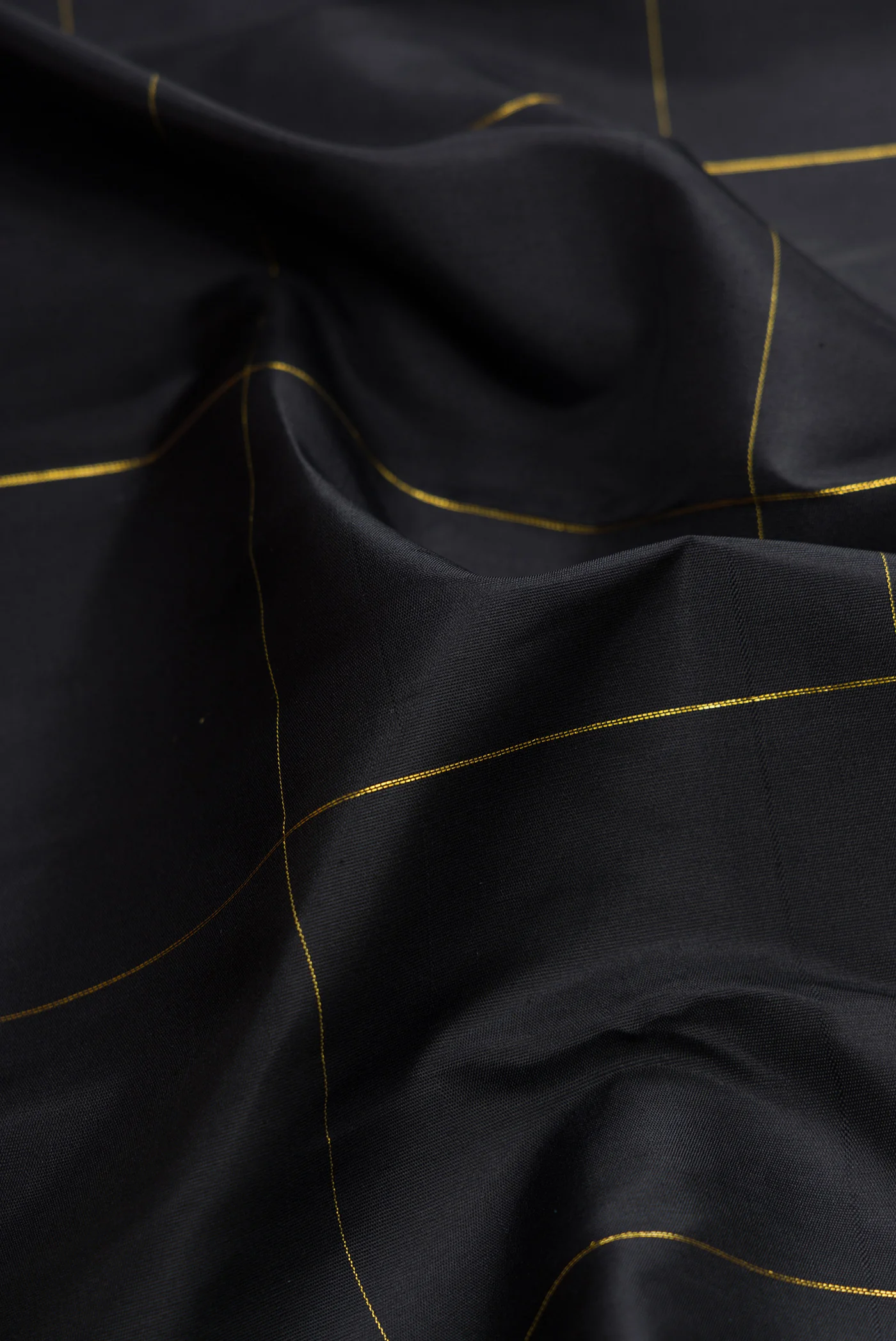 Black Kanchipuram Silk Saree - Image 2
