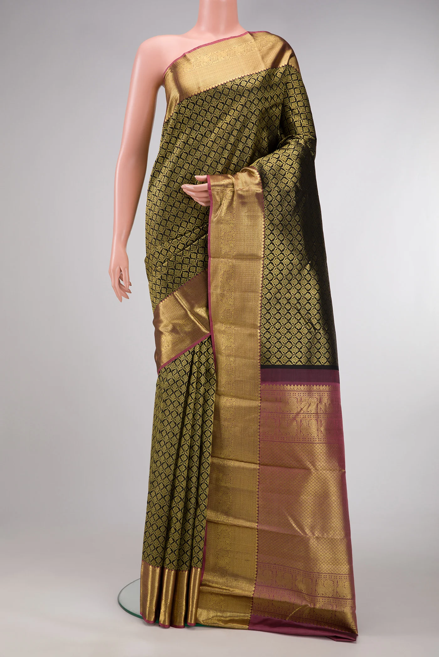 Black Kanjivaram Silk Saree