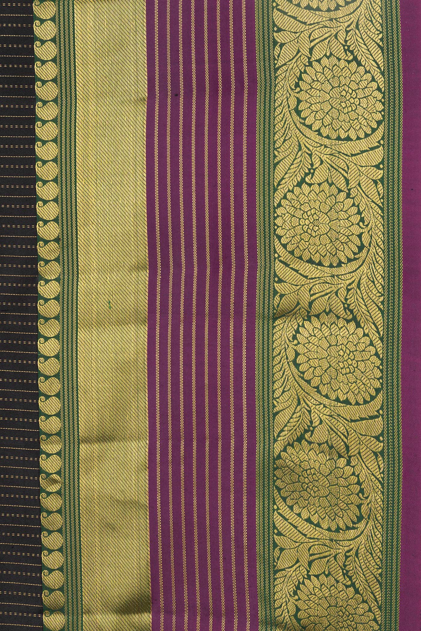 Black Kanjivaram Silk Saree - Image 3