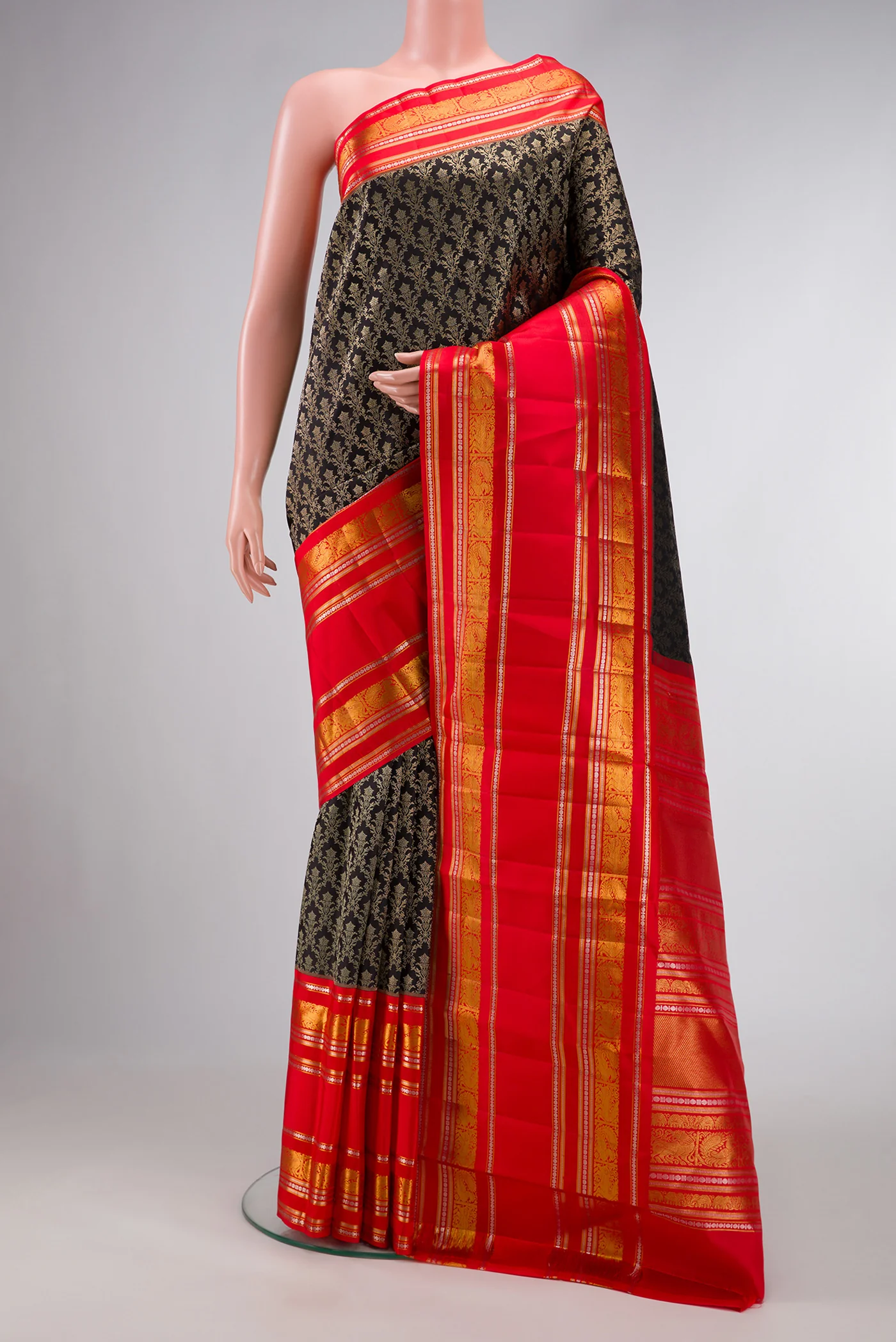 Black Kanjivaram Silk Saree