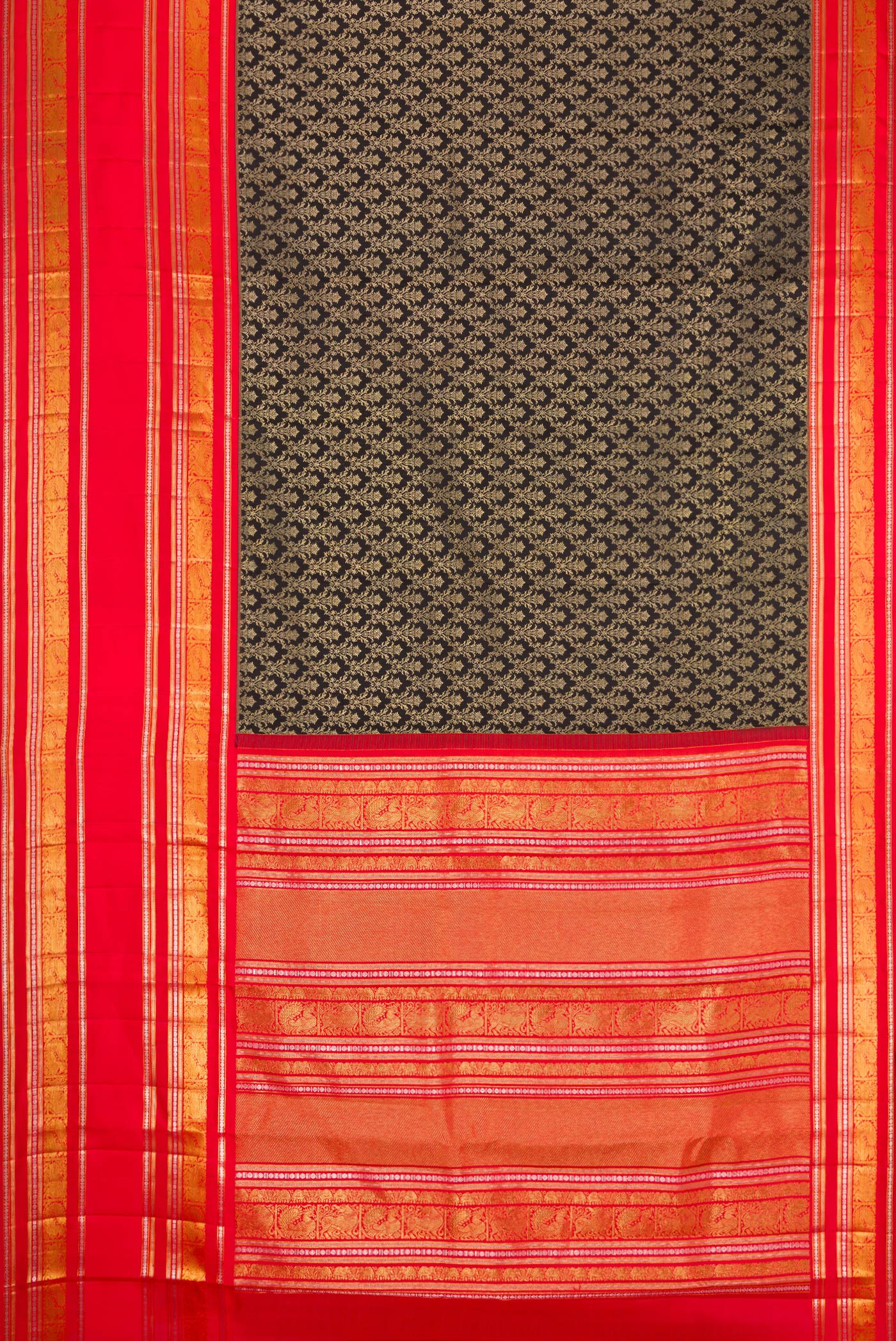 Black Kanjivaram Silk Saree - Image 6