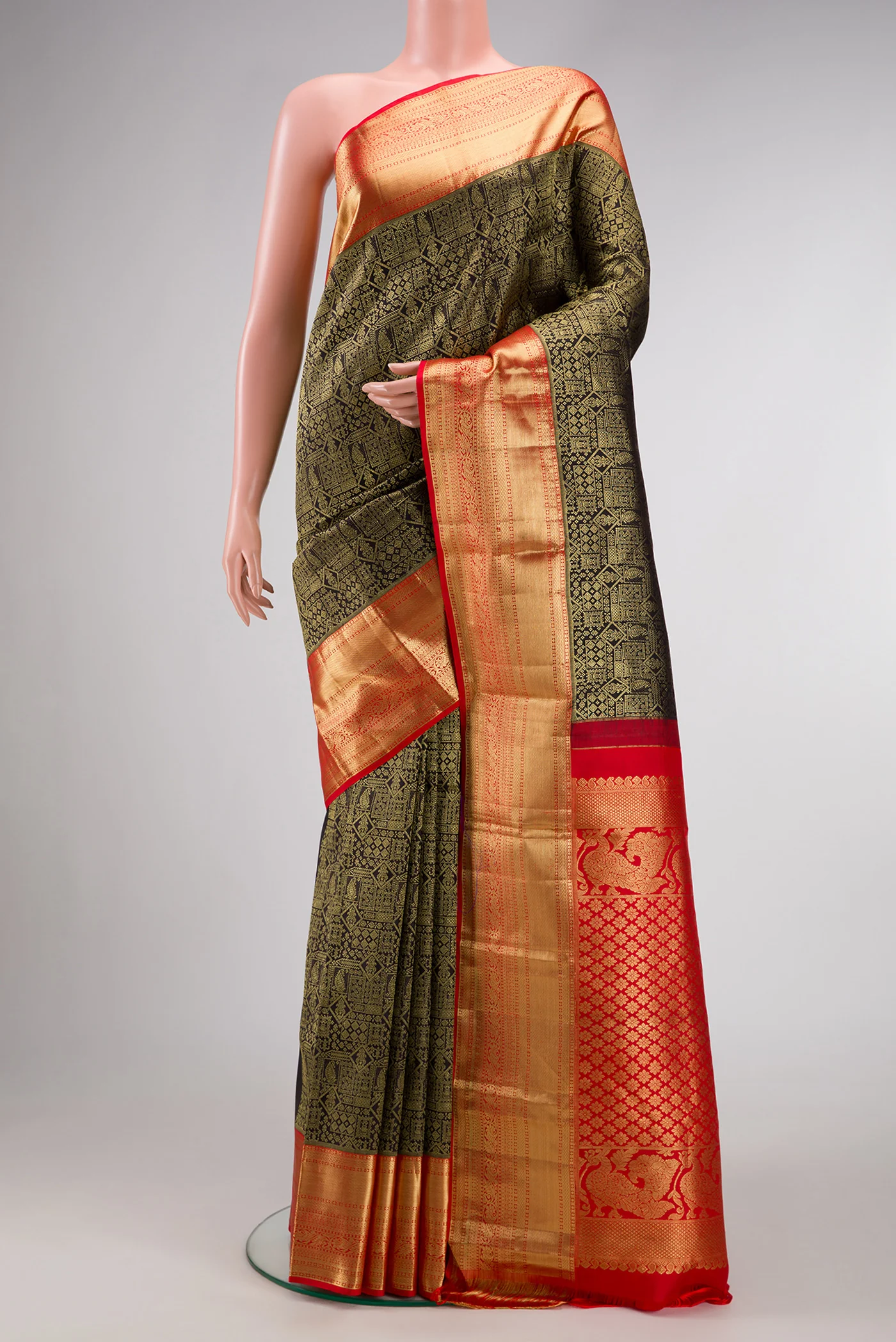 Black Kanjivaram Silk Saree
