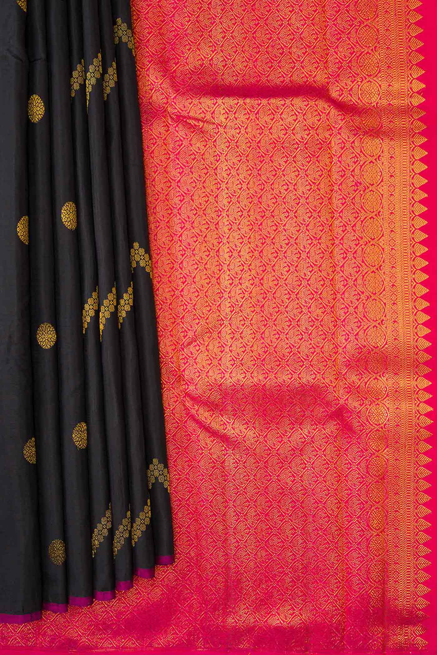 Black Kanjivaram Silk Saree - Image 4