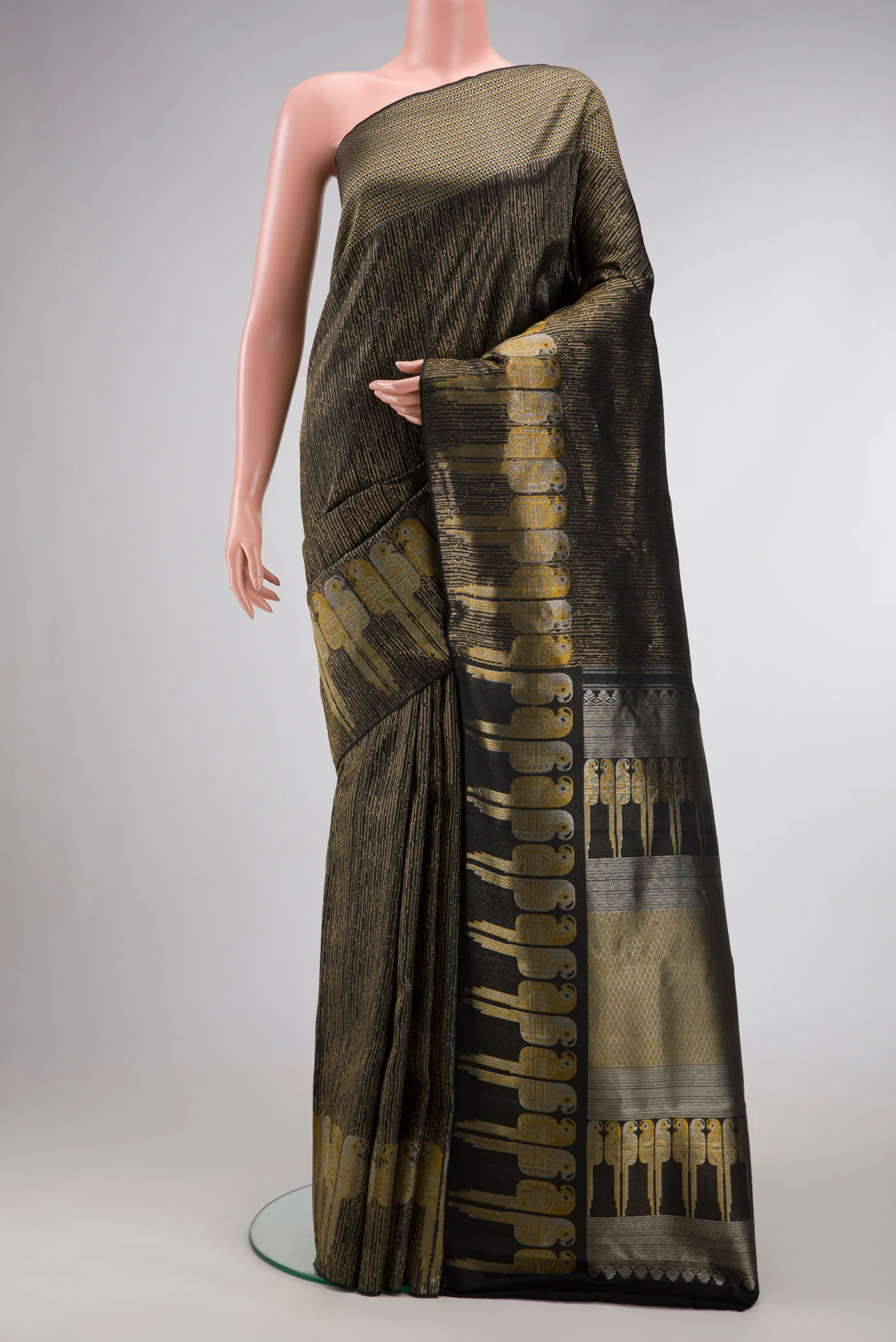 Black Kanjivaram Silk Saree