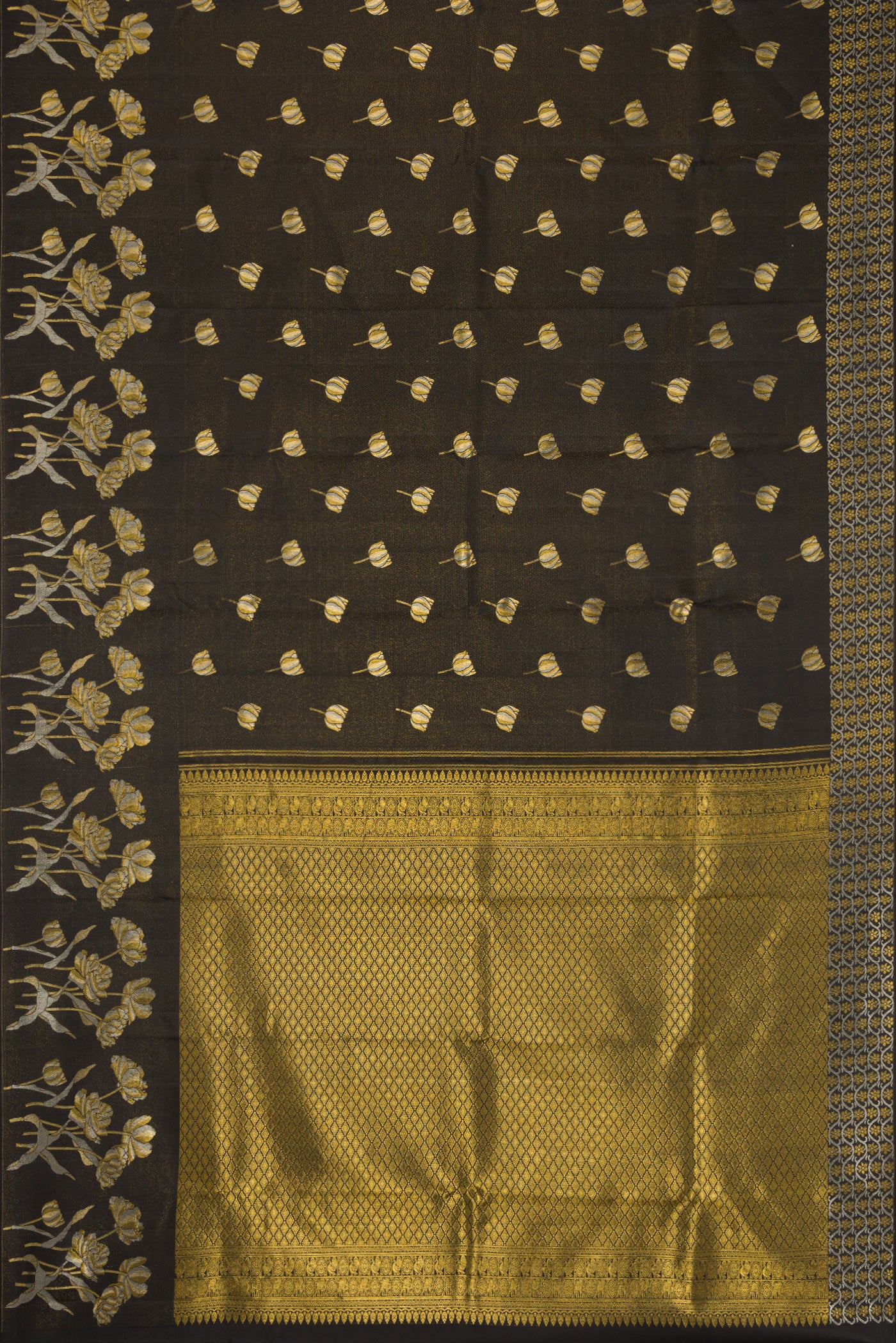 Black Kanjivaram Silk Saree - Image 6