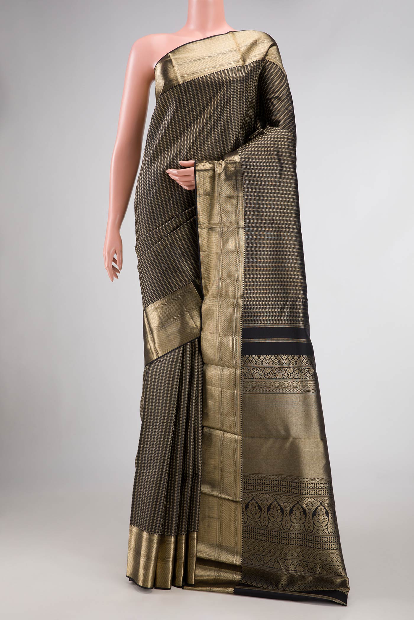 Black Kanjivaram Silk Saree