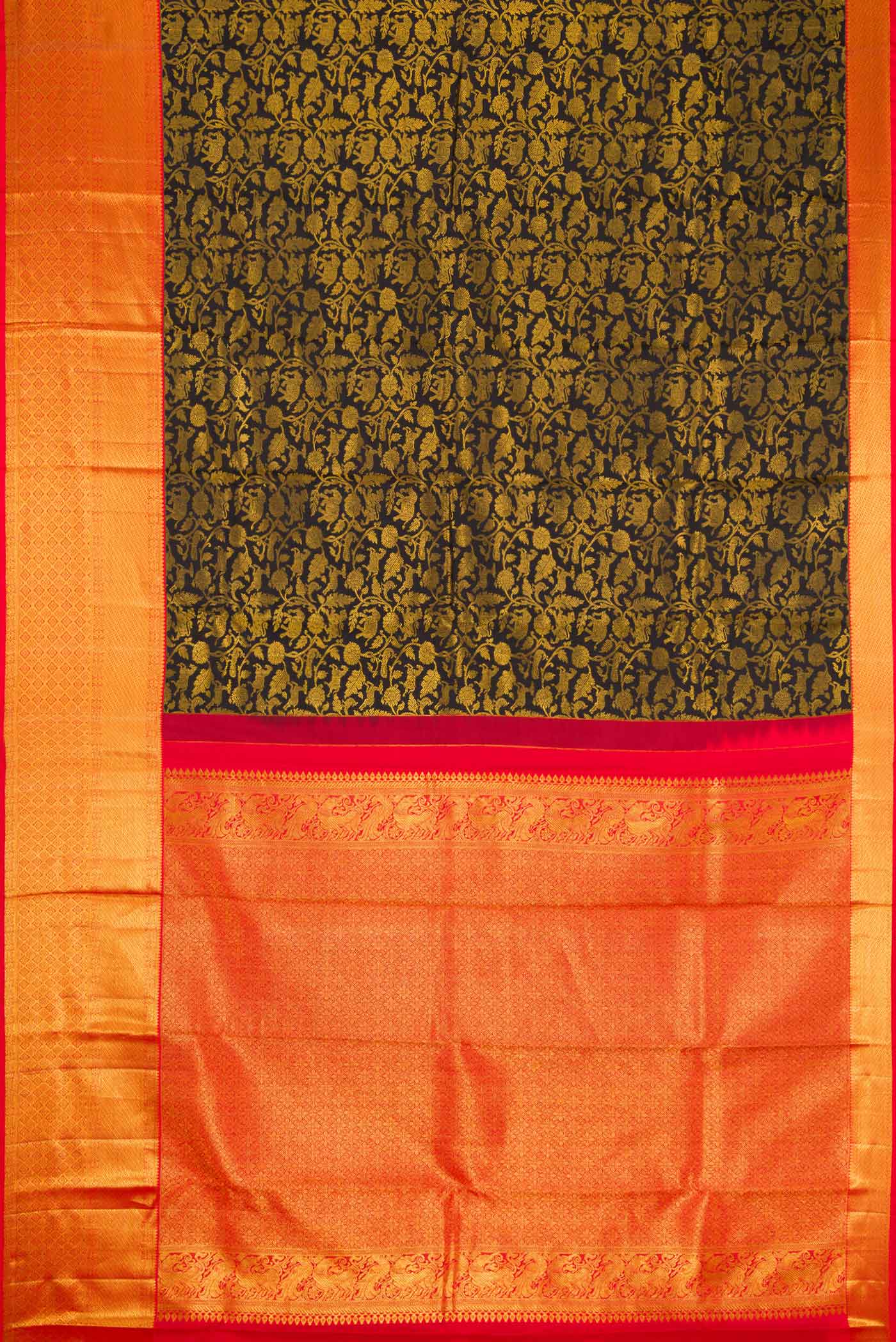 Black Kanjivaram Silk Saree - Image 6