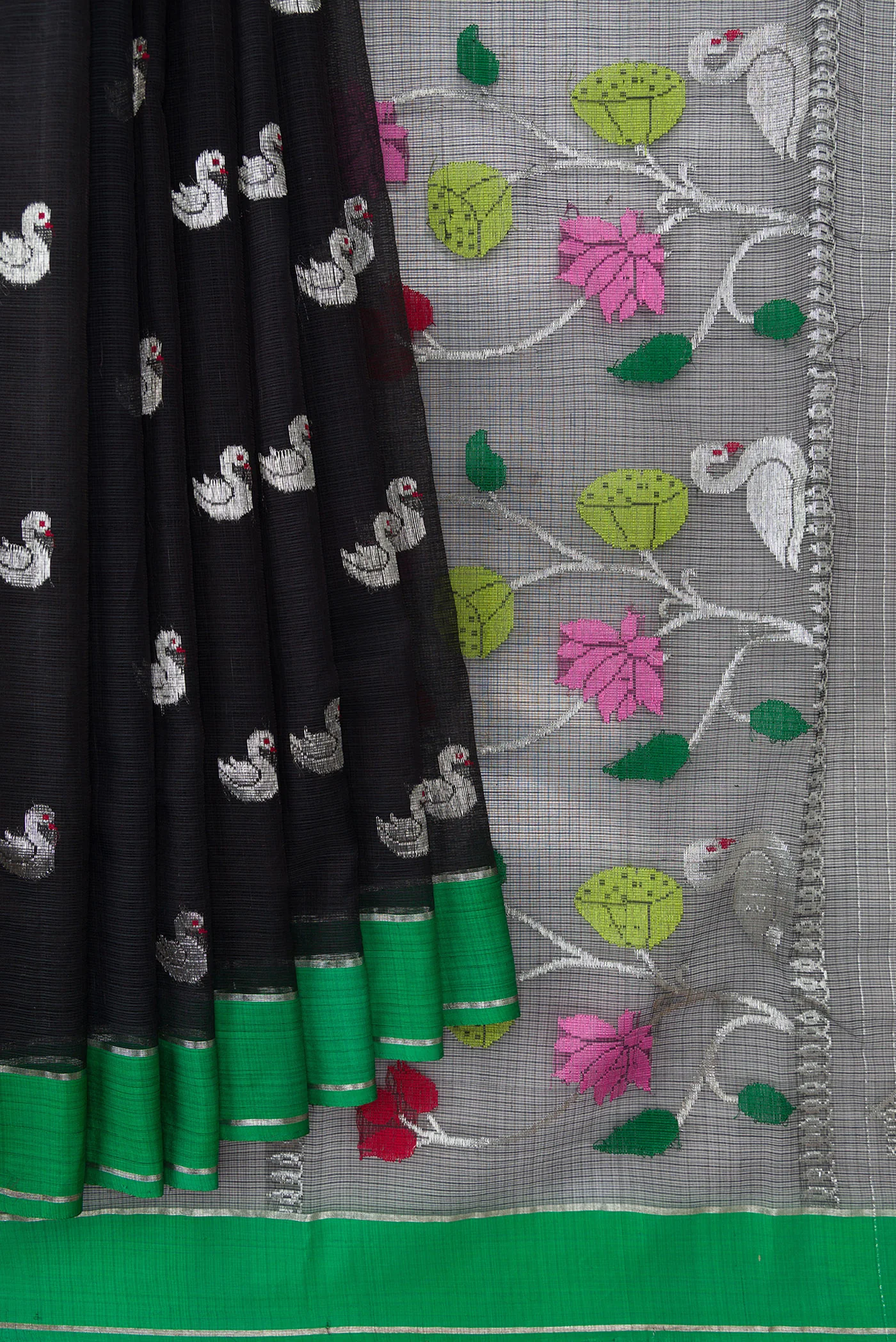 Black Kota Silk Saree - Image 4