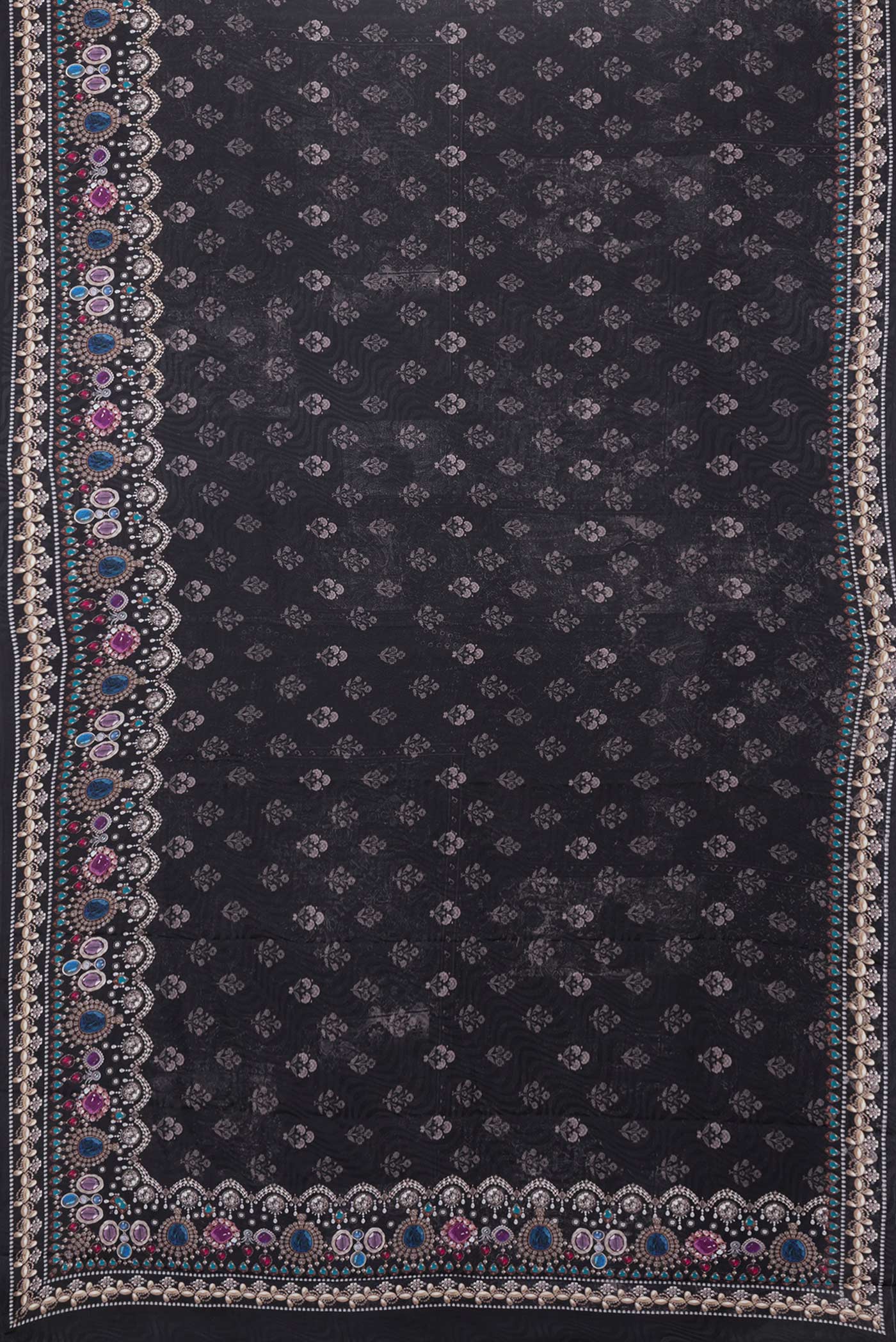 Black Crepe Saree - Image 6