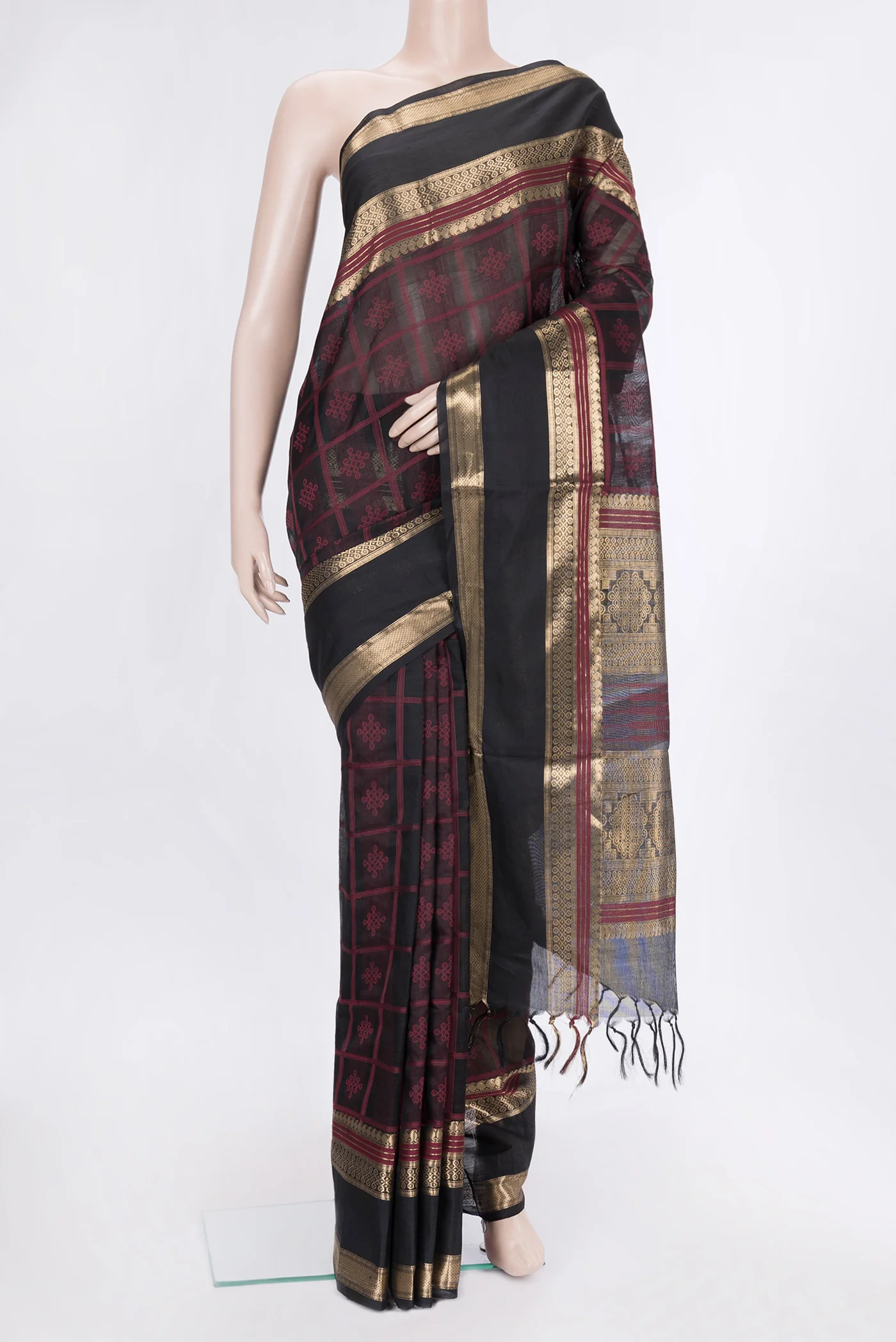 Black Silk Cotton Saree