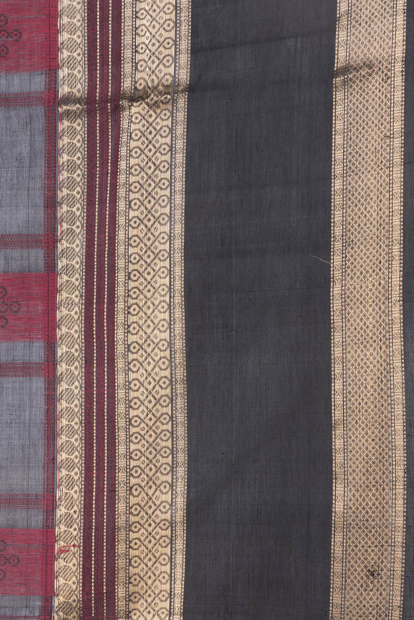 Black Silk Cotton Saree - Image 3