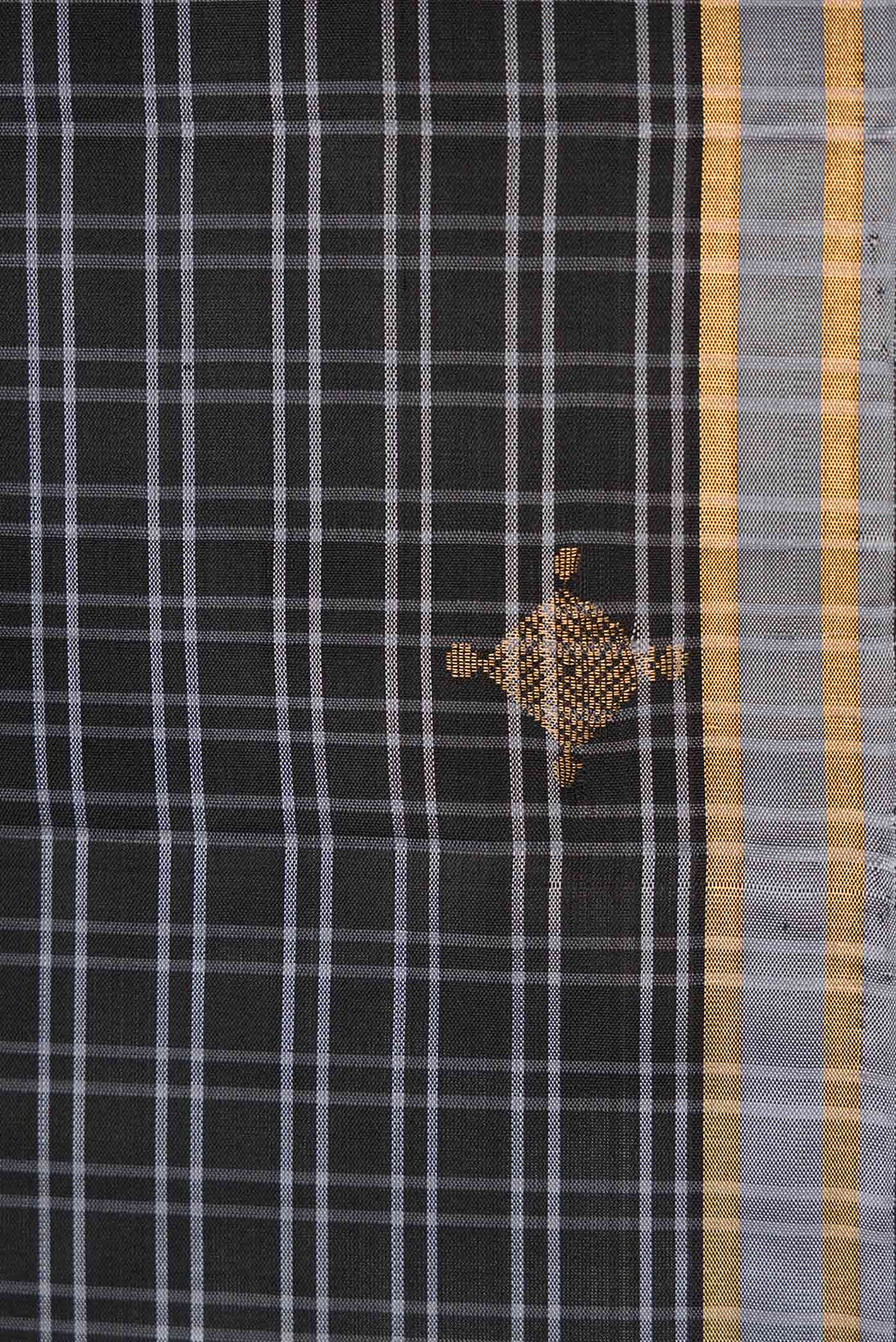 Black Dual Tone Soft Silk Saree - Image 3