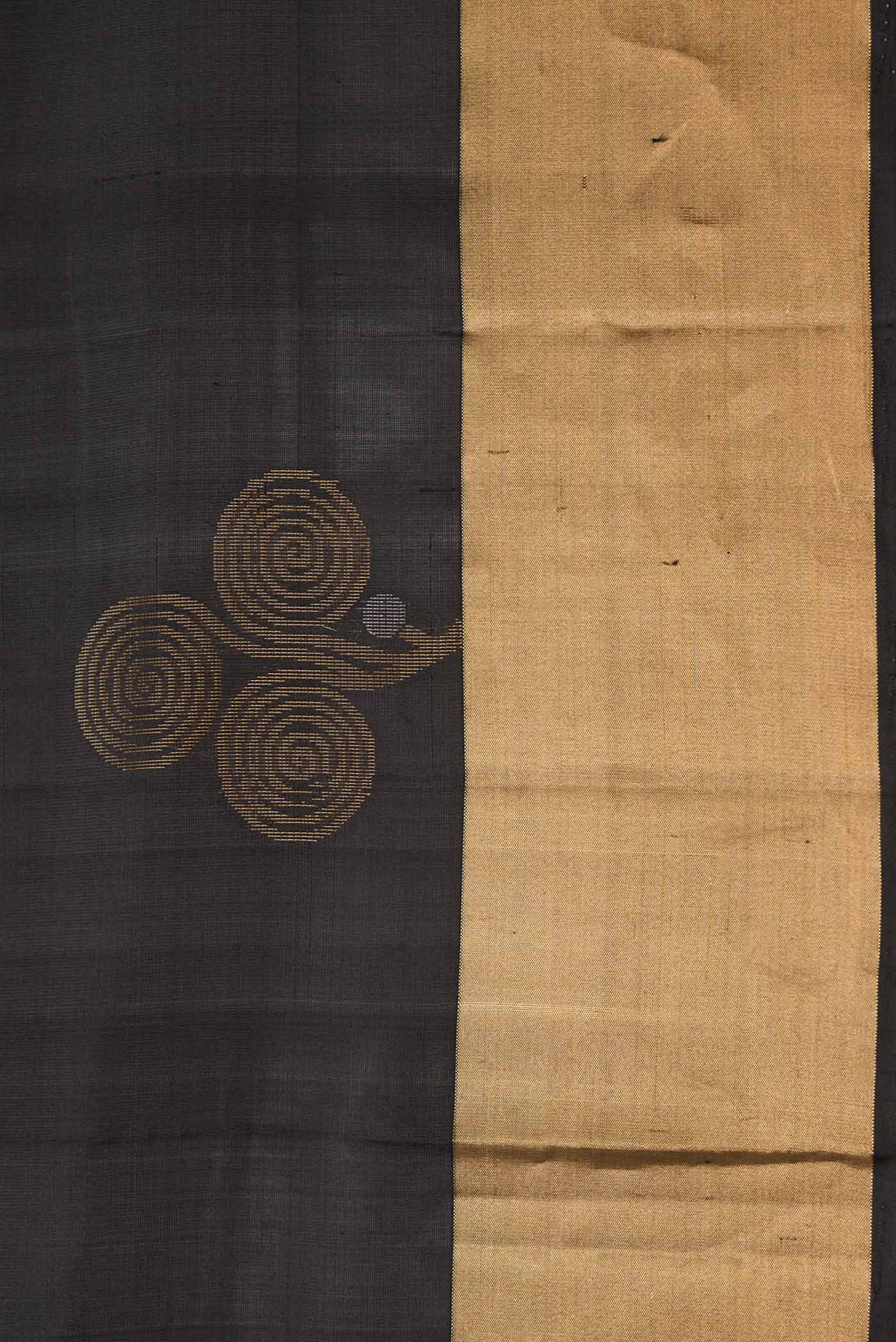 Black Dual Tone Soft Silk Saree - Image 3