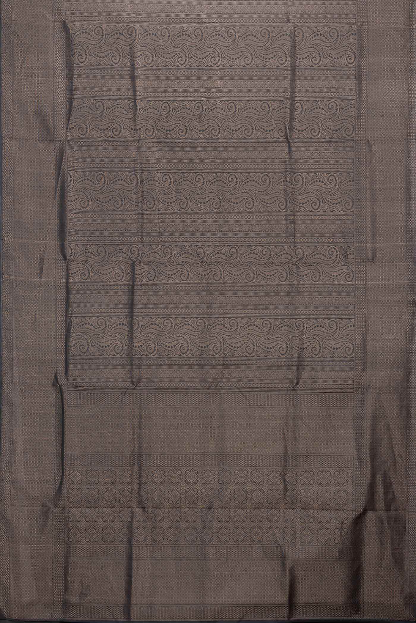 Black Dual Tone Soft Silk Saree - Image 6