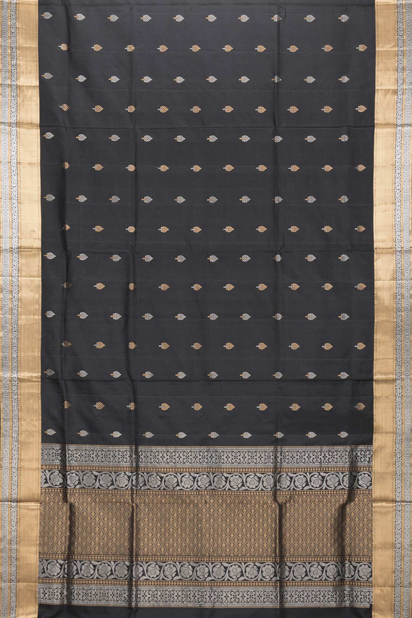 Black Soft Silk Saree - Image 6