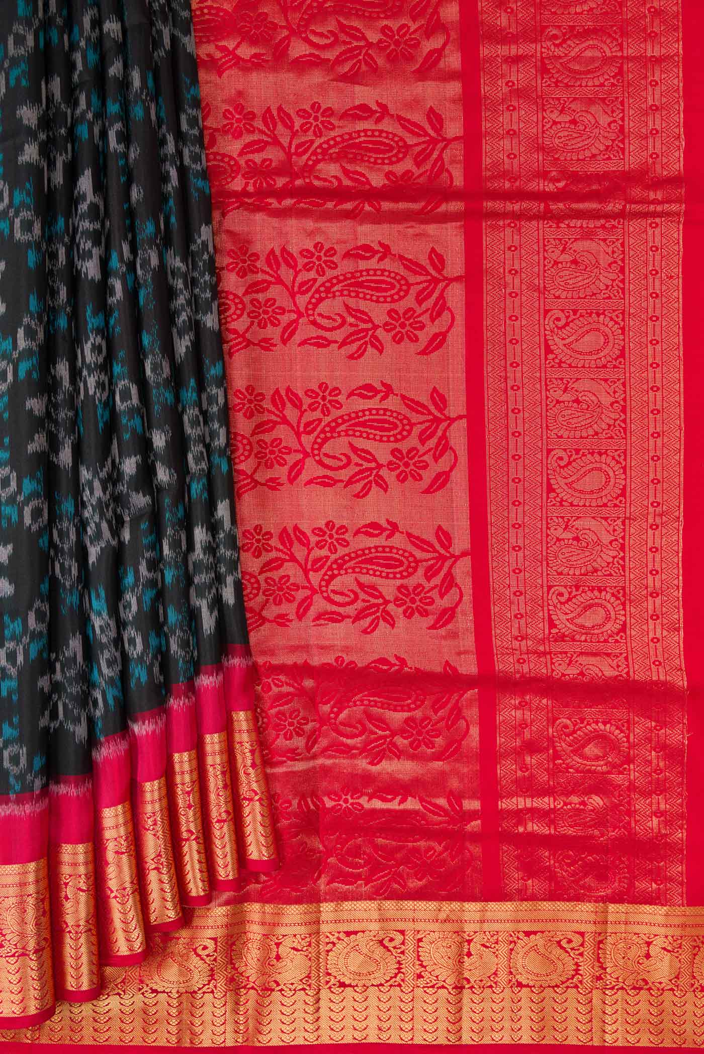 Black Soft Silk Saree - Image 4