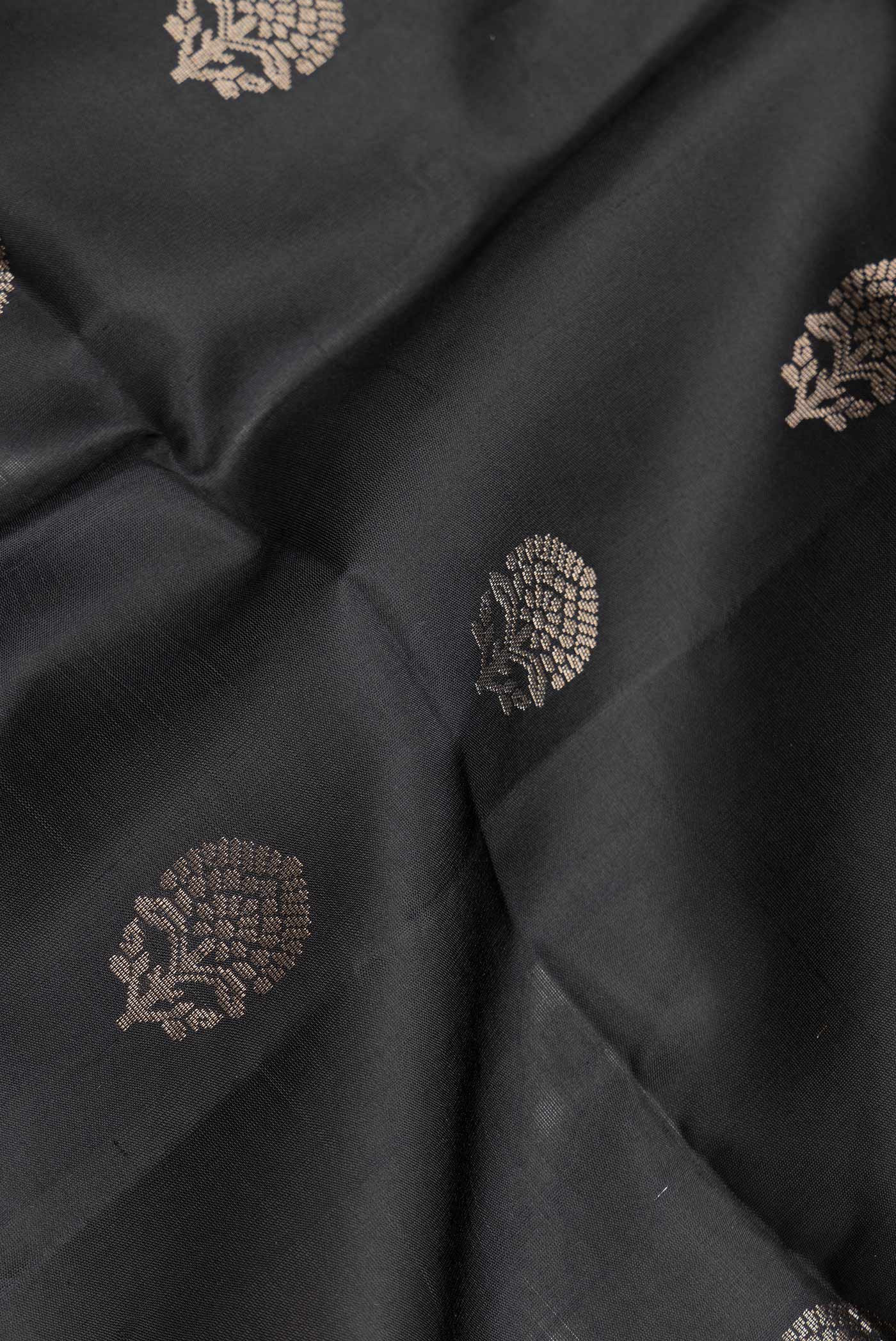 Black Soft Silk Saree - Image 2