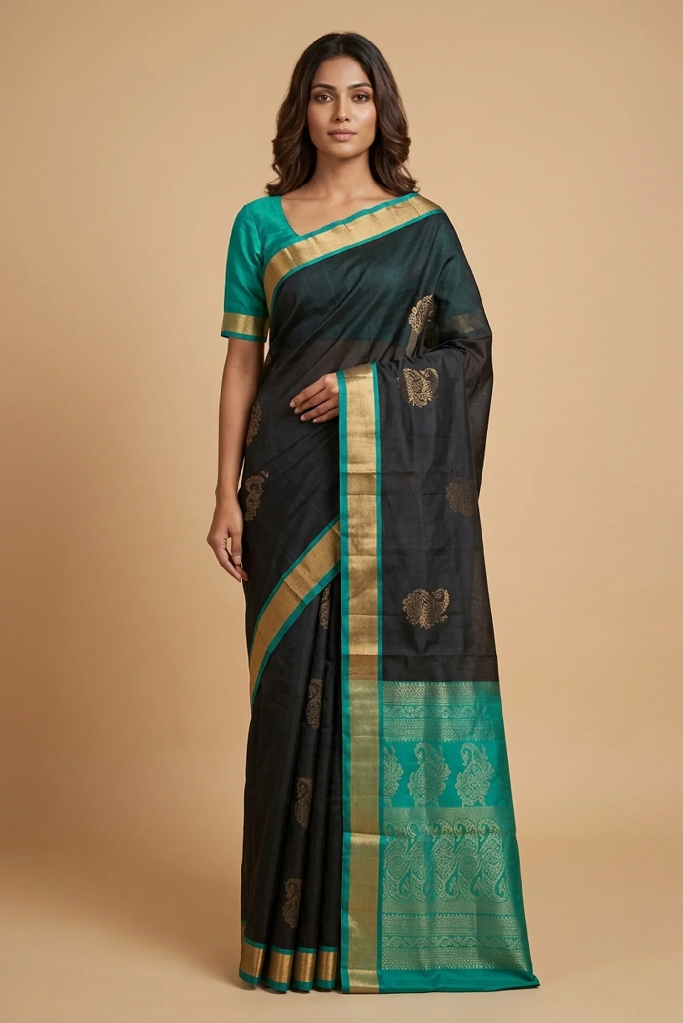Black Soft Silk Saree