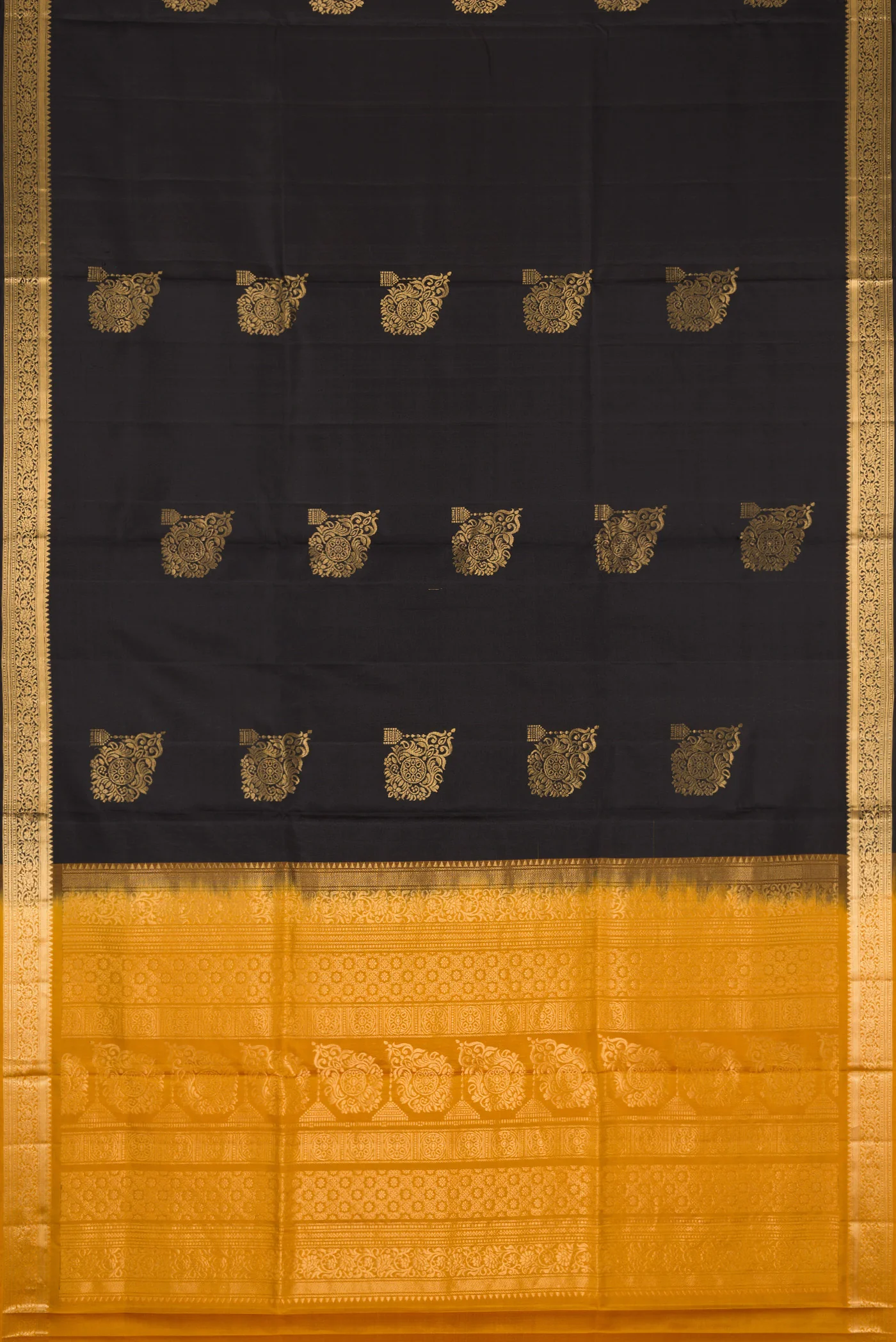Black Soft Silk Saree - Image 6