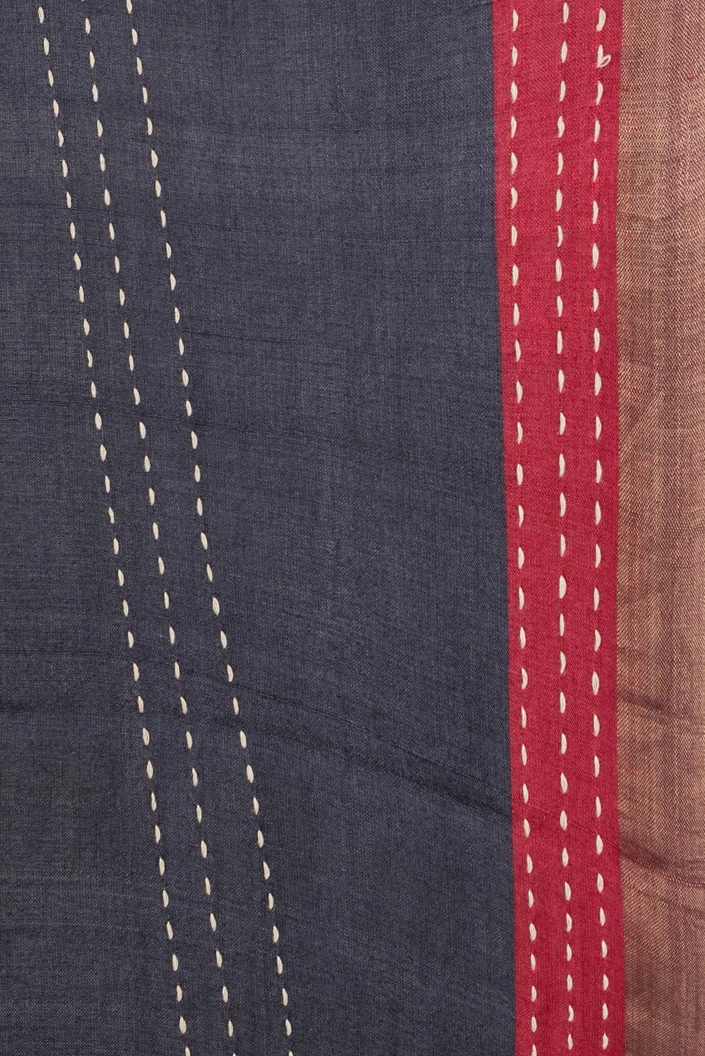 Black Tussar Silk Saree - Image 3