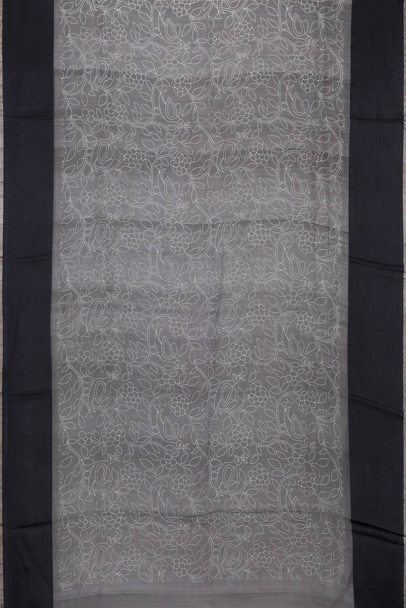 Black Tussar Silk Saree - Image 6