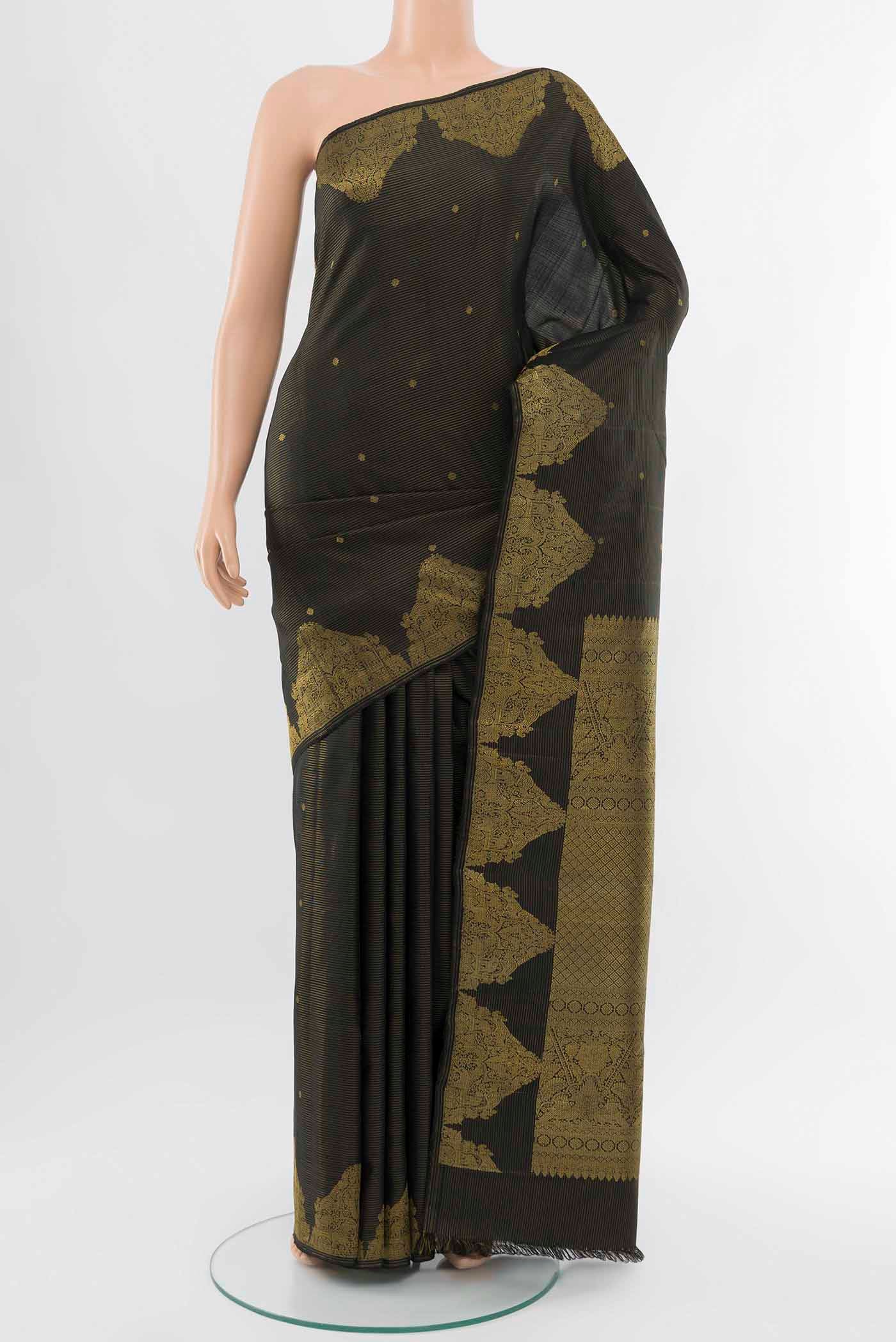 Black Kanchipuram Silk Saree