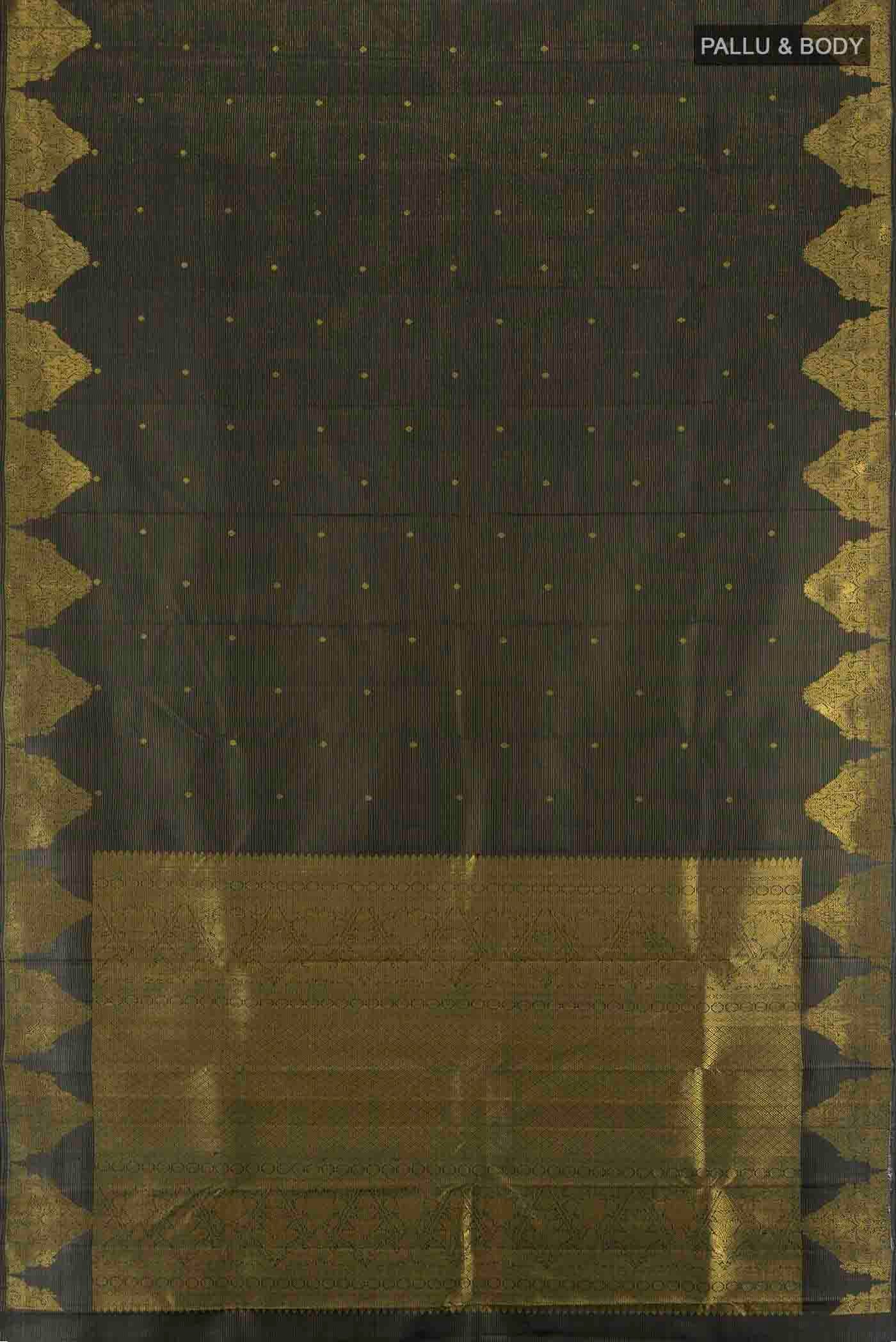 Black Kanchipuram Silk Saree - Image 5